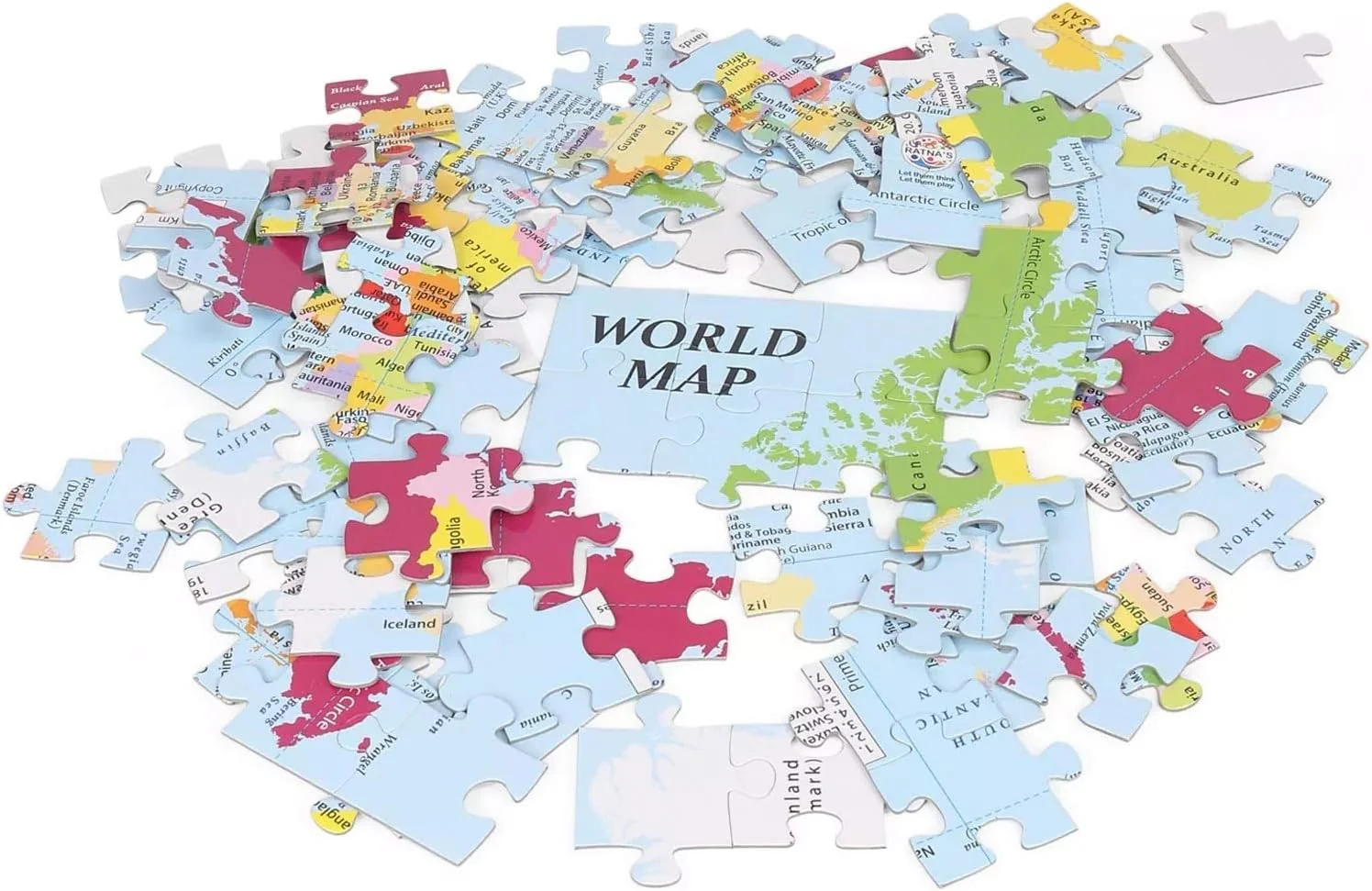 RATNA'S Educational Jigsaw Puzzle Range for Kids - World MAP - Image 6