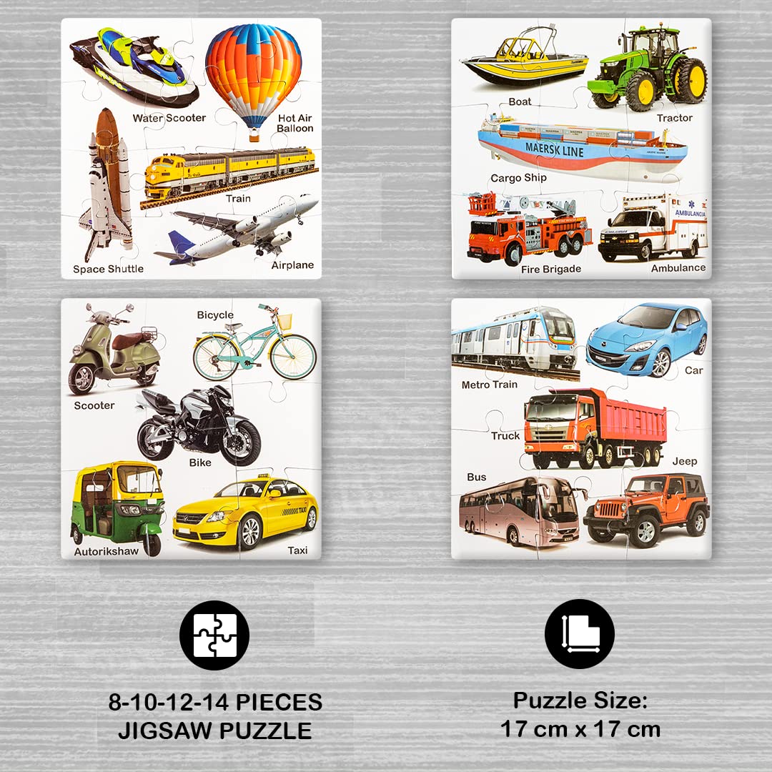 Ratna's Educational Transport Jigsaw Puzzle for Kids to Enhance Their Knowledge About Different Transport Vehicles This is a 8-10-12-14 Pieces Puzzle - Image 5