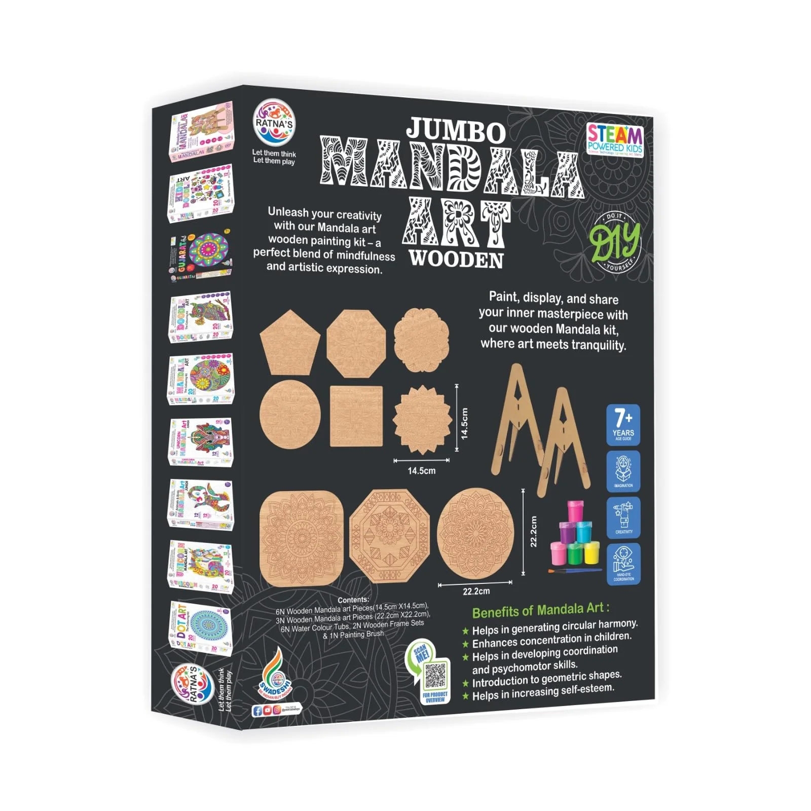 Ratna's Jumbo Mandala Art Wooden - Image 2