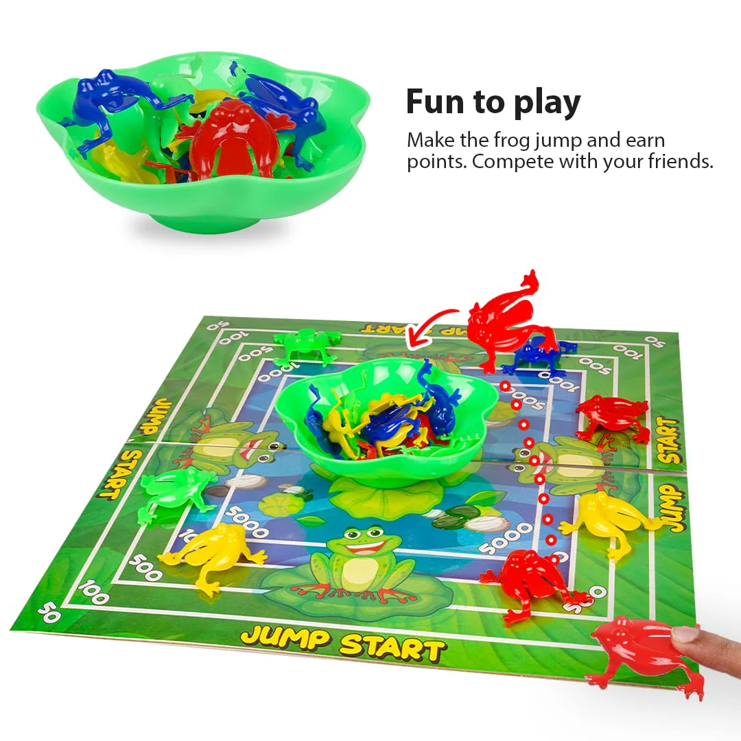 Ratna's Jumping Frog Board Game - Multicolor Catapult Game for Kids AS Well AS Adults. Collect The Maximum Points to Win The Game - Image 2