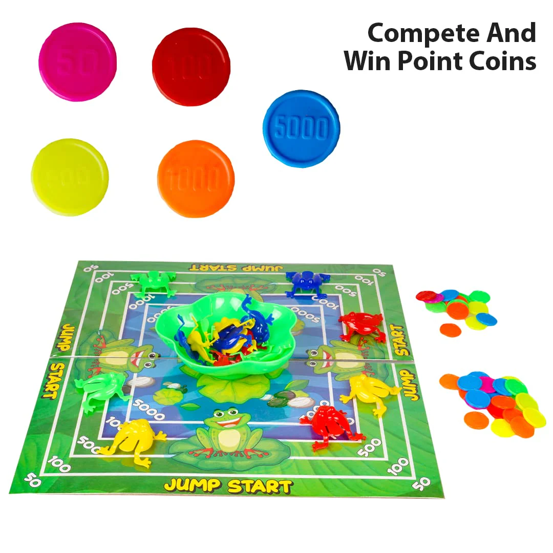Ratna's Jumping Frog Board Game - Multicolor Catapult Game for Kids AS Well AS Adults. Collect The Maximum Points to Win The Game - Image 4