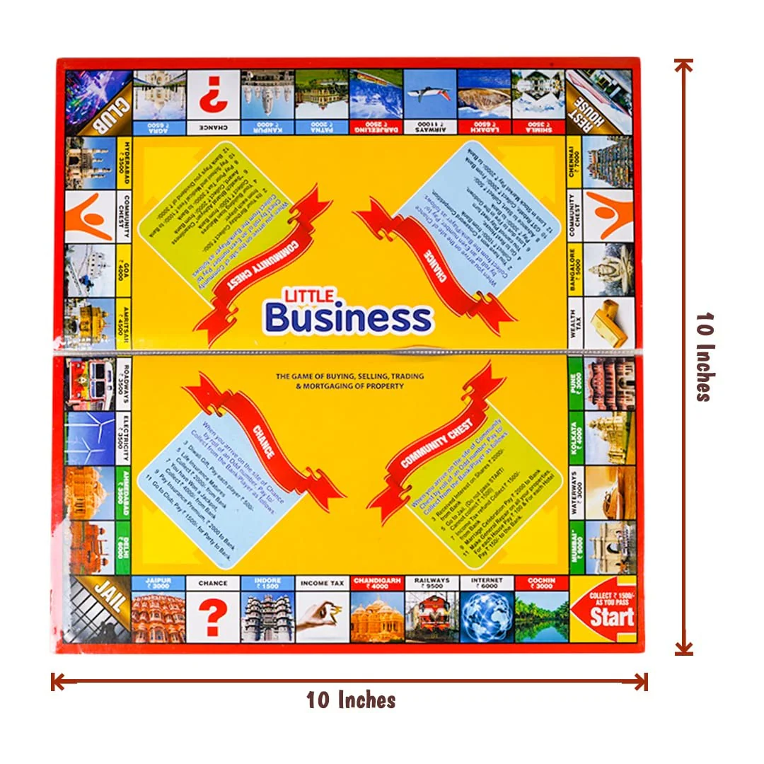 Ratna's Little Business 5-in-1 Board Game Popular with Notes - Includes Other Games Like Ludo, Snakes & Ladders, Car Rally, and Cricket - Made in India - Image 6