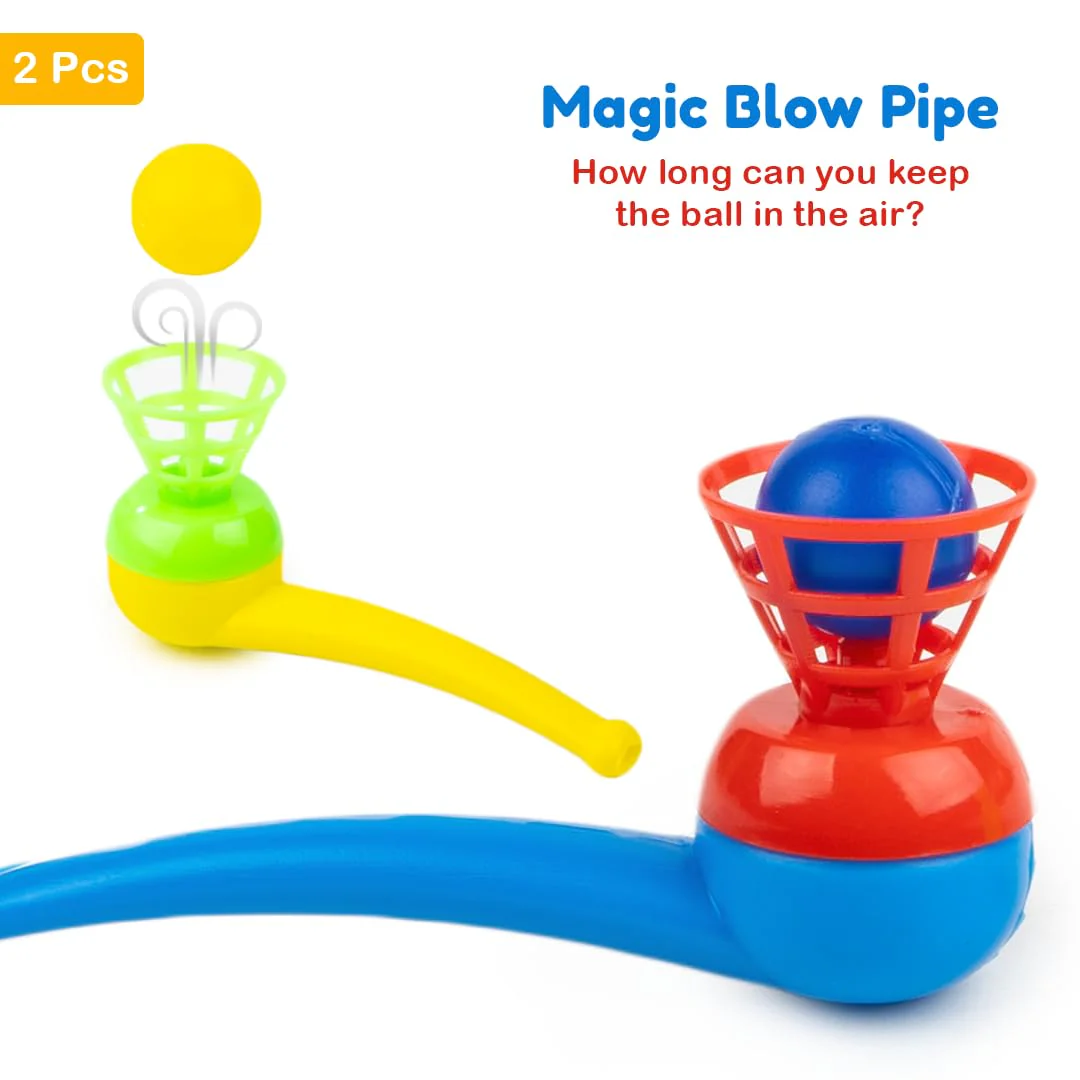Ratna's Magic Blow Pipe Set of 2 Floating Ball Creative Magic Blowing Ball Toy Party Game for Kids & Adults - Image 2