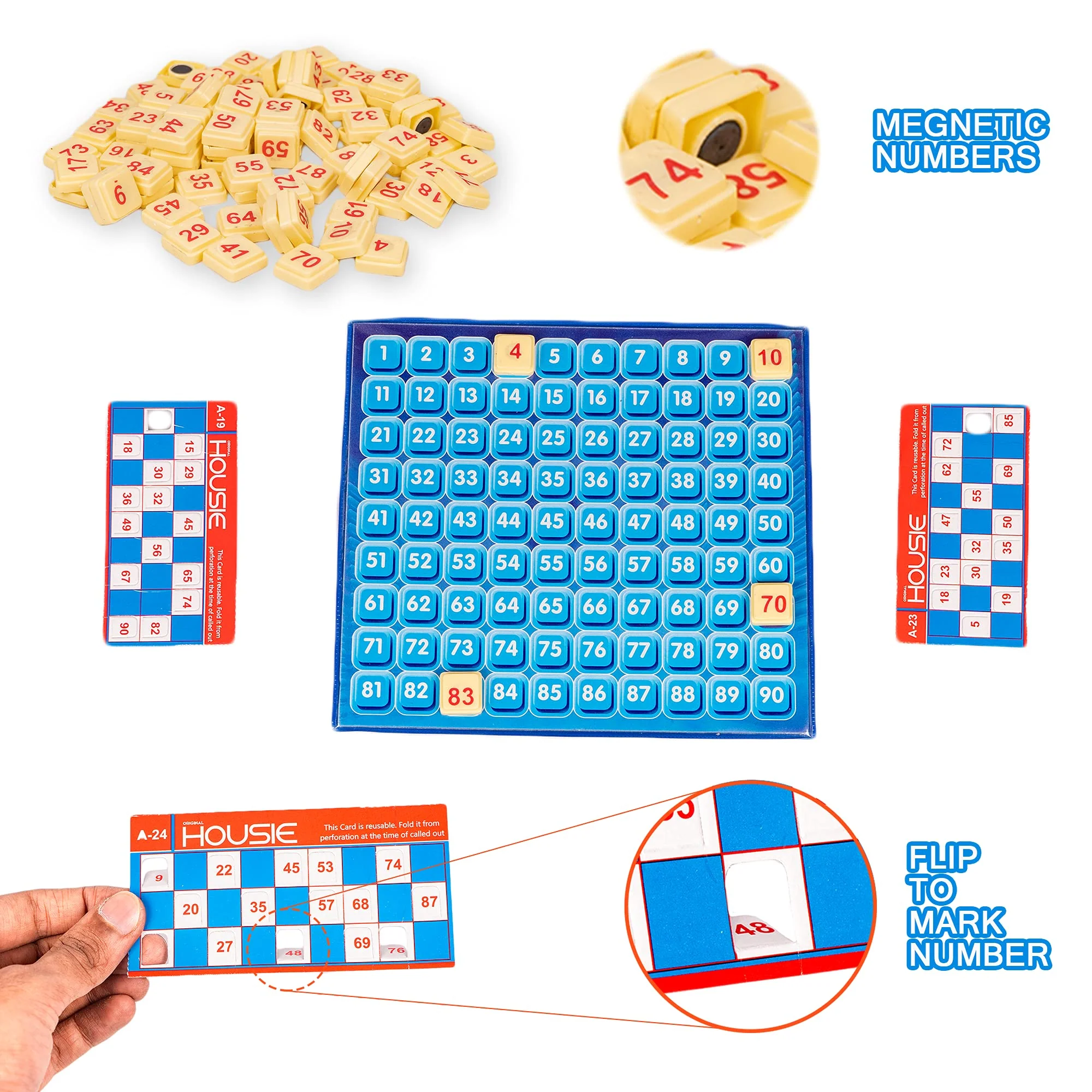 Ratna's Magnetic Housie Game with 48 Reusable Cards - Image 2
