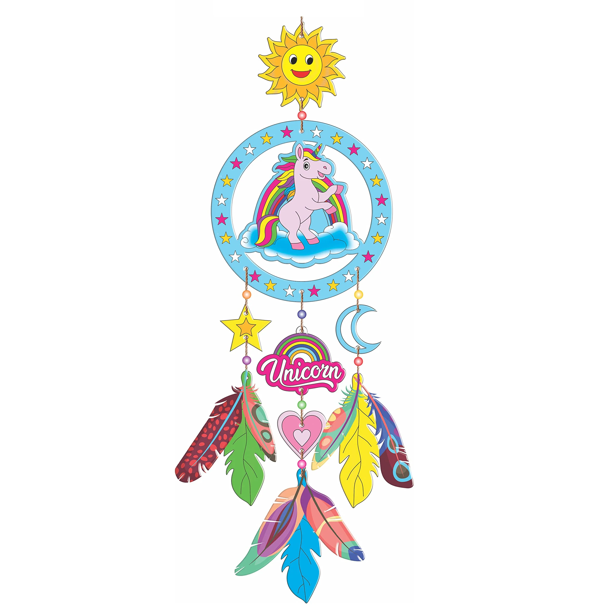 Ratna's Make Your Own Dream Catcher Unicorn Theme DIY Kit for Kids 5+ - Image 2