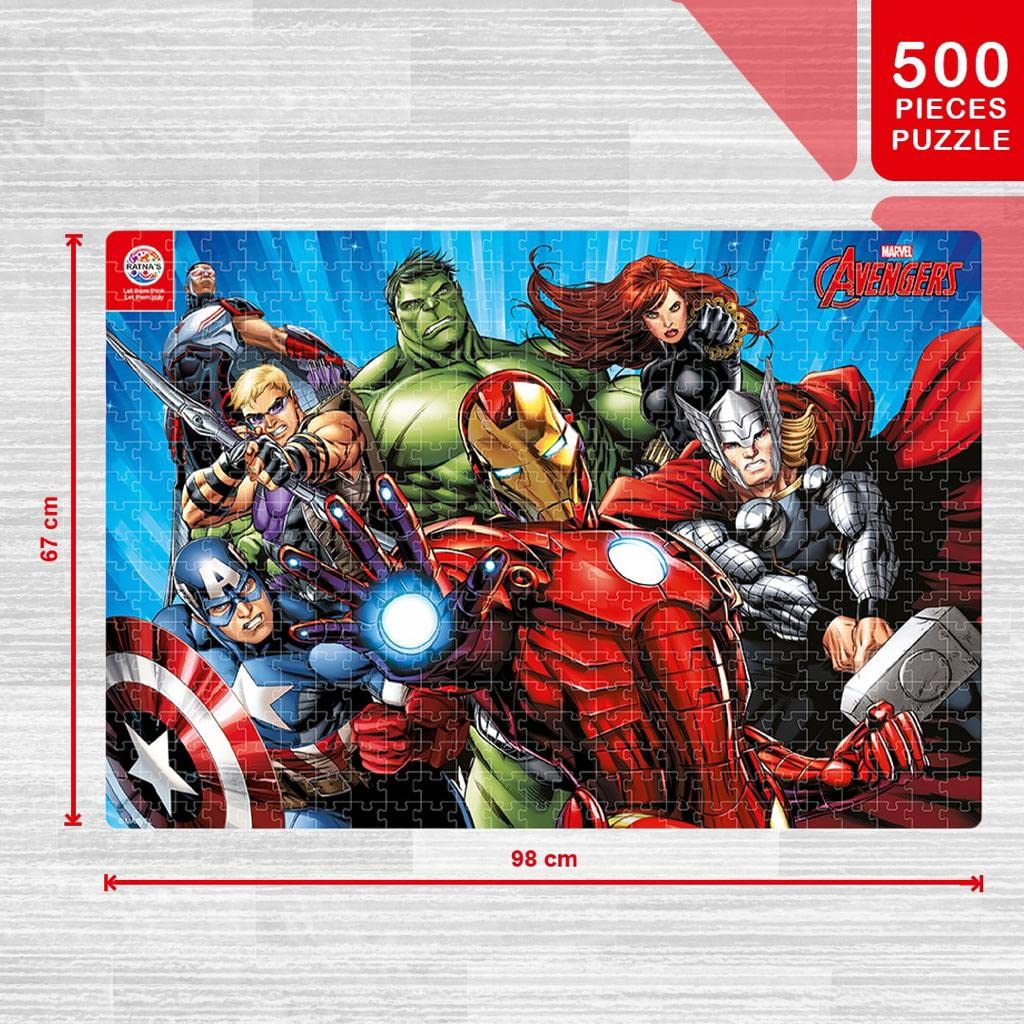 Ratna's Marvel Avengers 500 Pieces Jumbo Floor Jigsaw Puzzle (Size: 98 cm x 67 cm) - Image 3