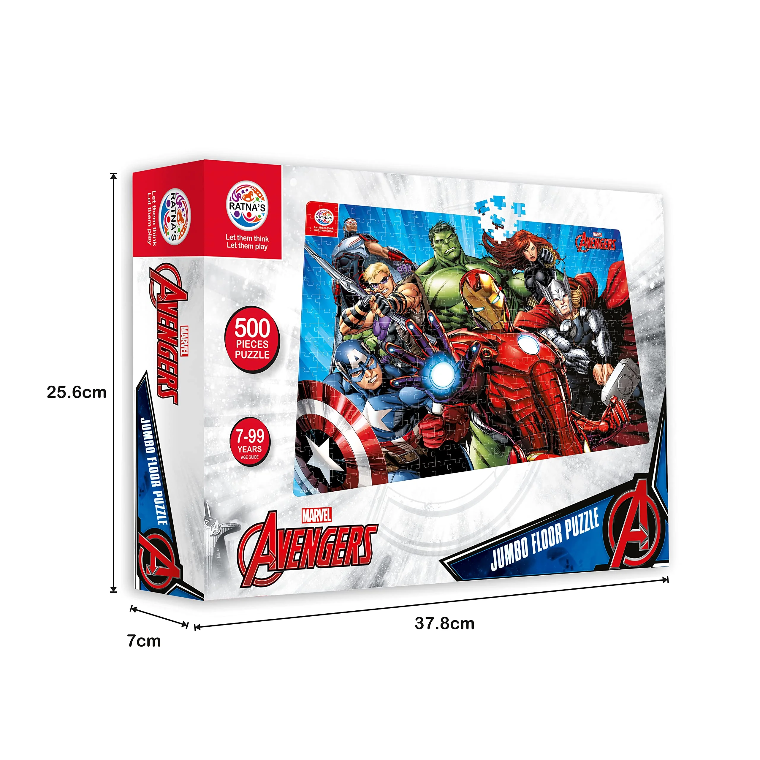 Ratna's Marvel Avengers 500 Pieces Jumbo Floor Jigsaw Puzzle (Size: 98 cm x 67 cm) - Image 5