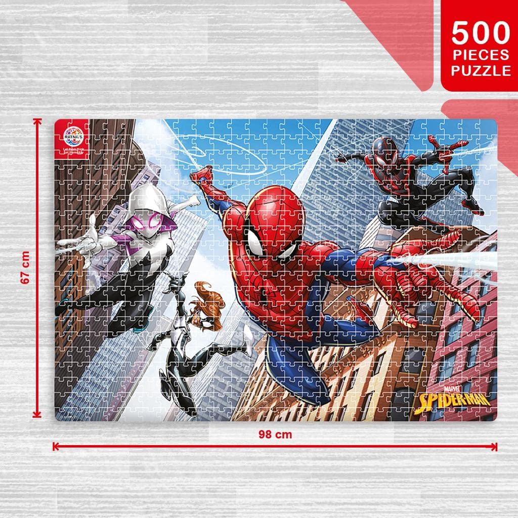 Ratna's Marvel Spiderman 500 Pieces Jumbo Floor Jigsaw Puzzle (Size: 98 cm x 67 cm) - Image 4