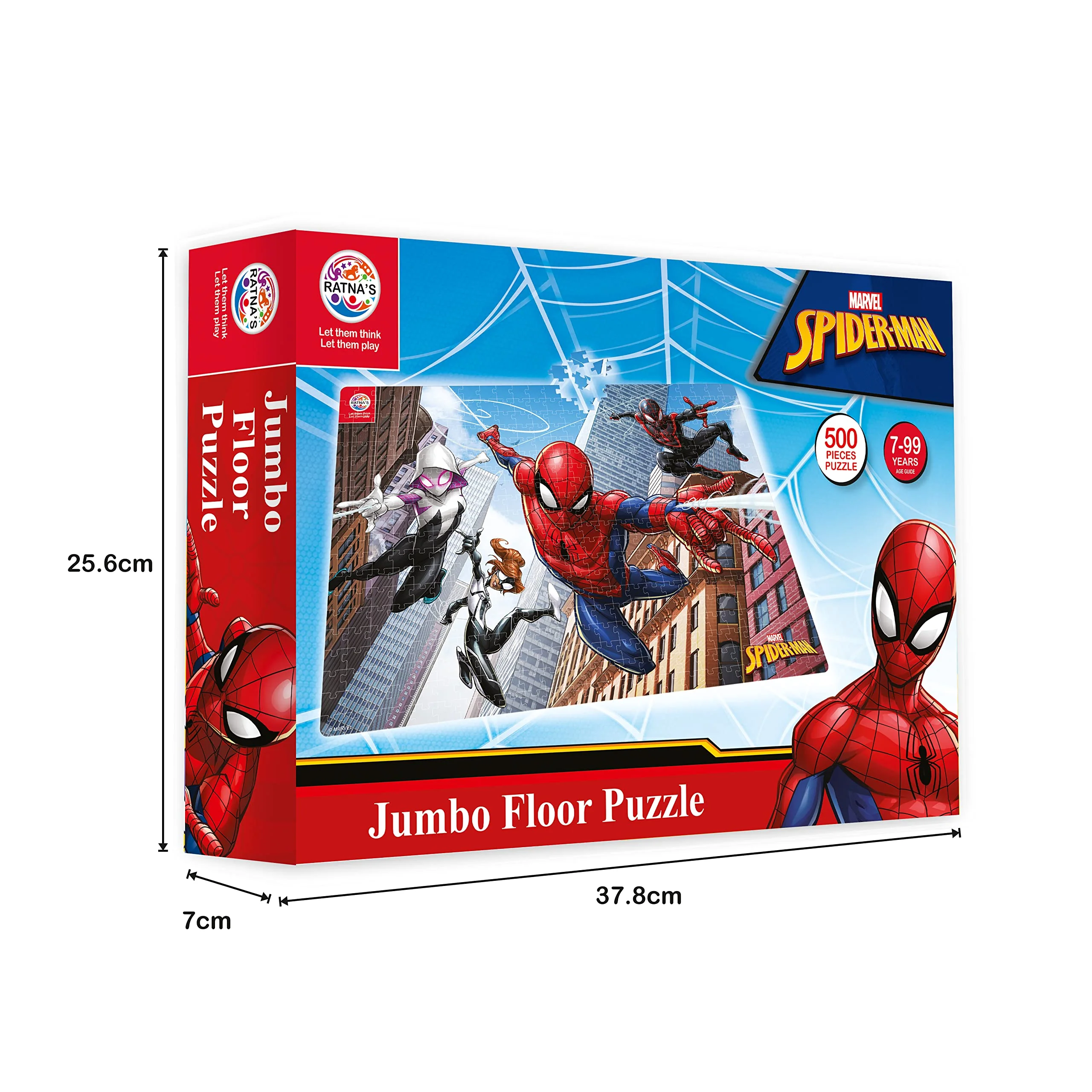Ratna's Marvel Spiderman 500 Pieces Jumbo Floor Jigsaw Puzzle (Size: 98 cm x 67 cm) - Image 6