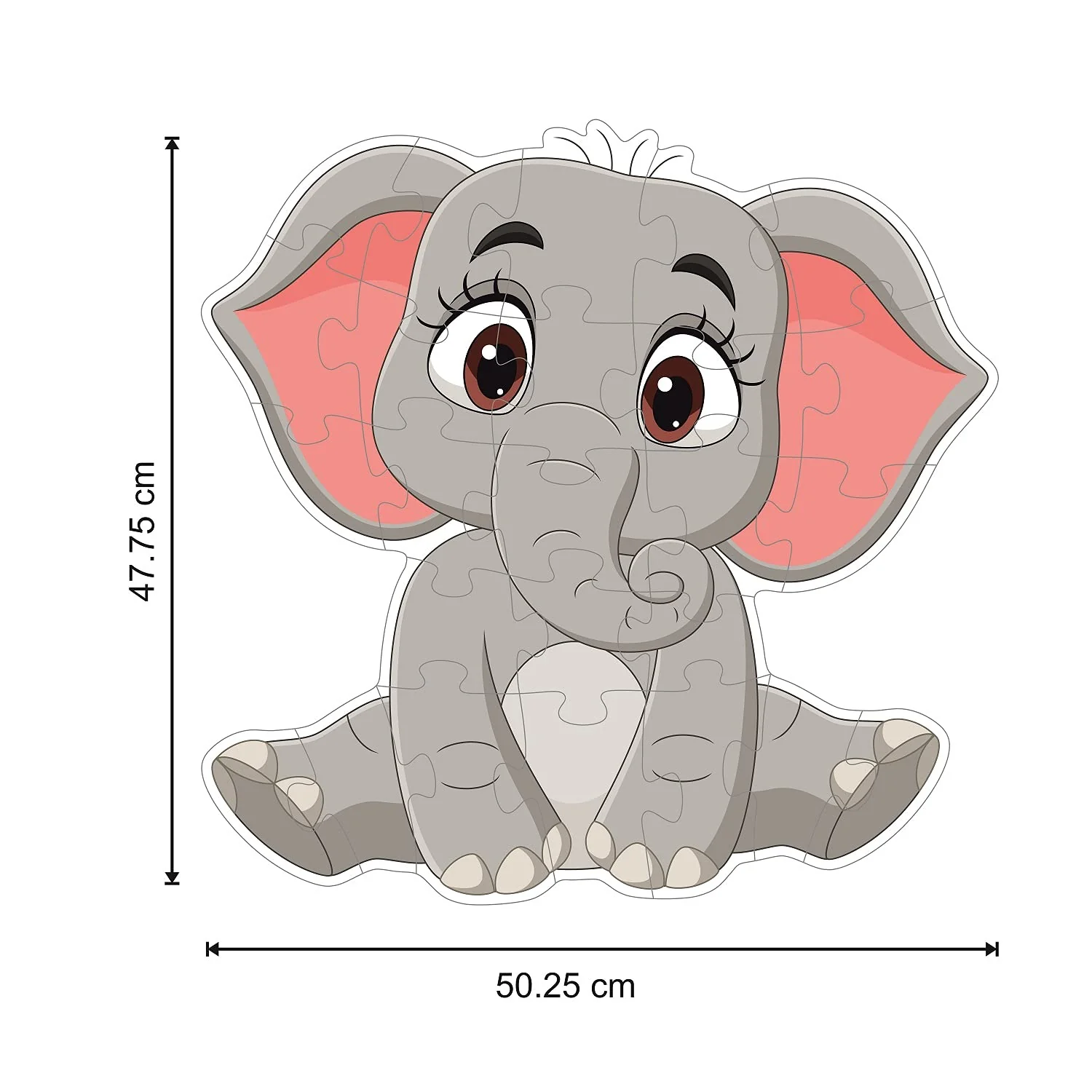 Ratna's My First Big Puzzle Elephant 25 Pieces Jigsaw Puzzle for Kids | A Perfect Jumbo Jigsaw Floor Puzzle for Little Hands - Image 3