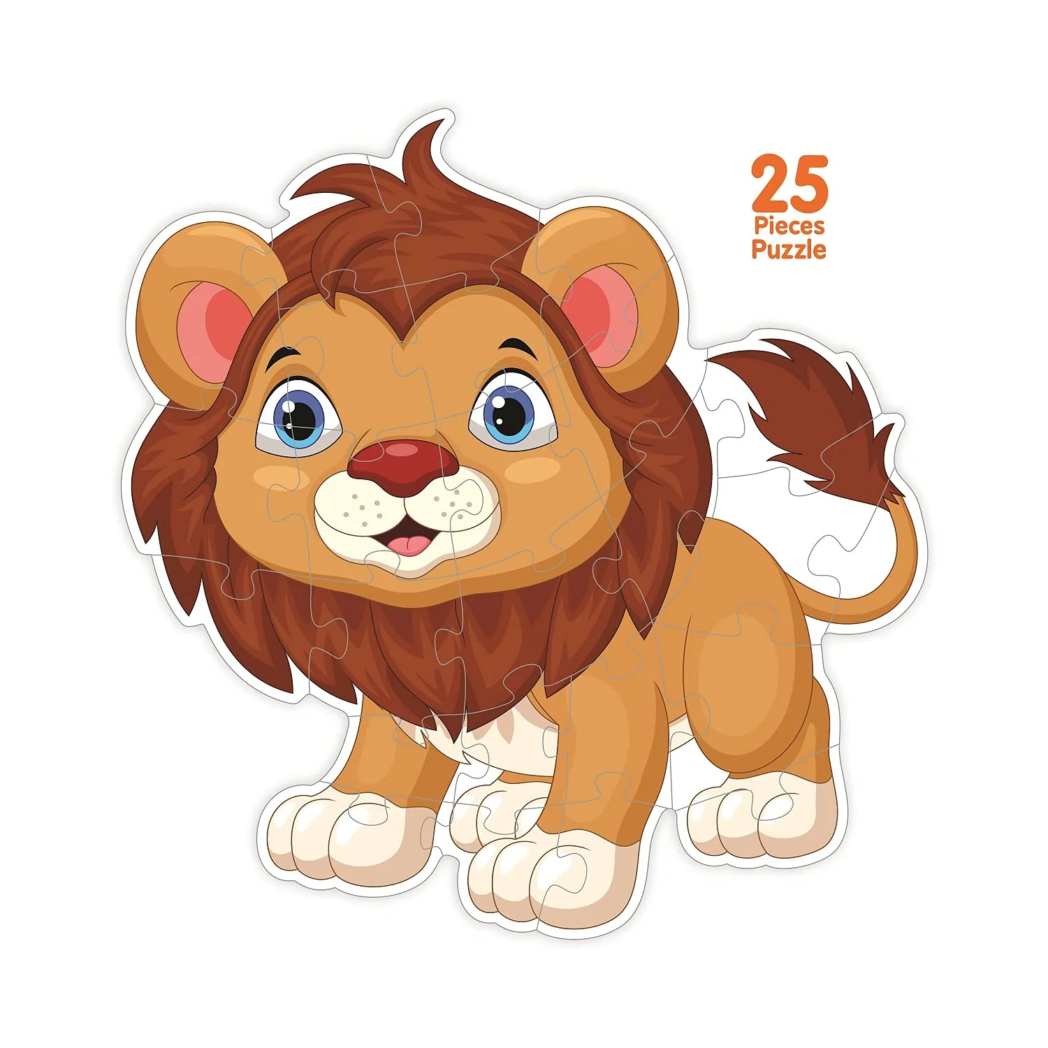 Ratna's My First Big Puzzle Lion 25 Pieces Jigsaw Puzzle for Kids | A Perfect Jumbo Jigsaw Floor Puzzle for Little Hands - Image 6