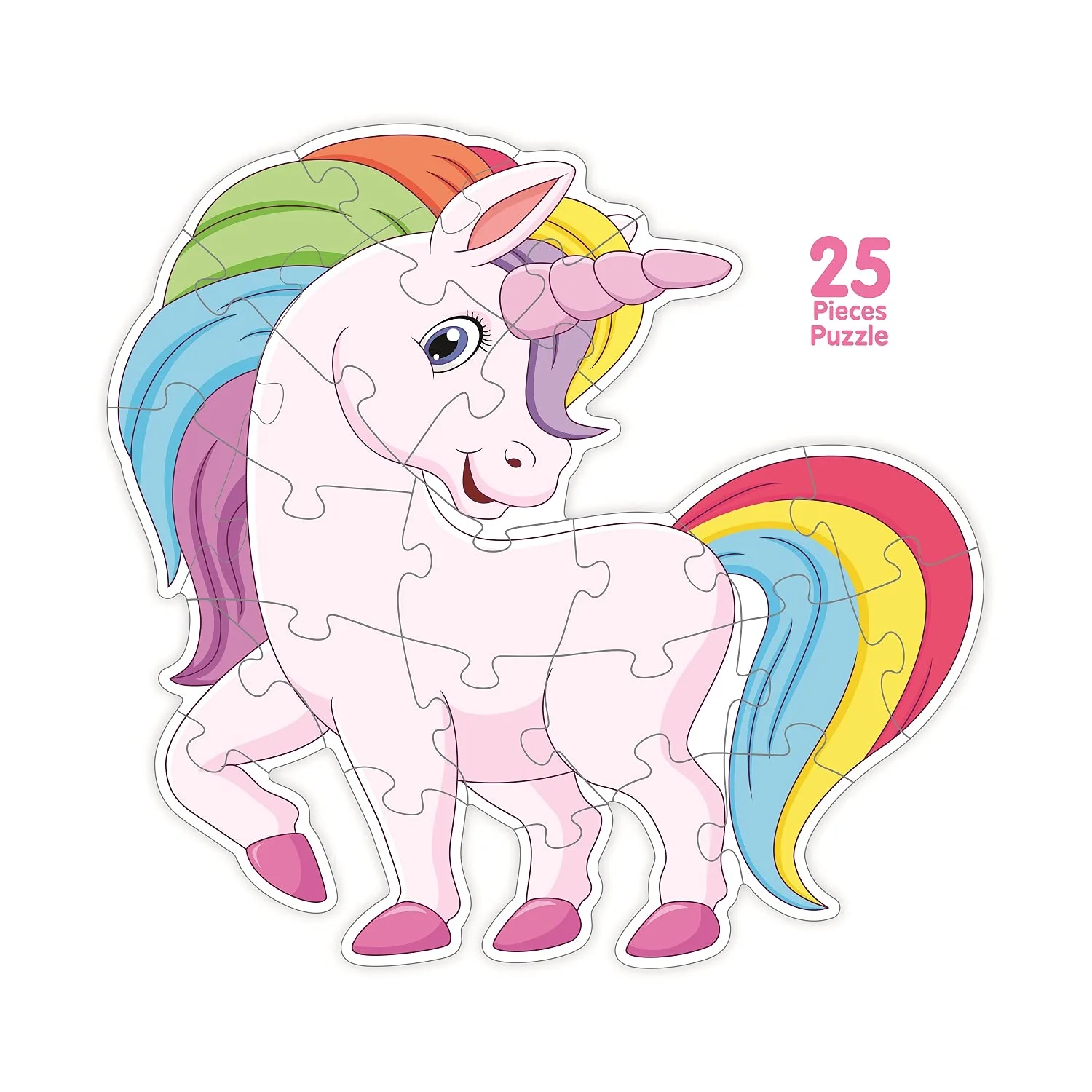 Ratna's My First Big Puzzle Unicorn 25 Pieces Jigsaw Puzzle for Kids | A Perfect Jumbo Jigsaw Floor Puzzle for Little Hands - Image 2