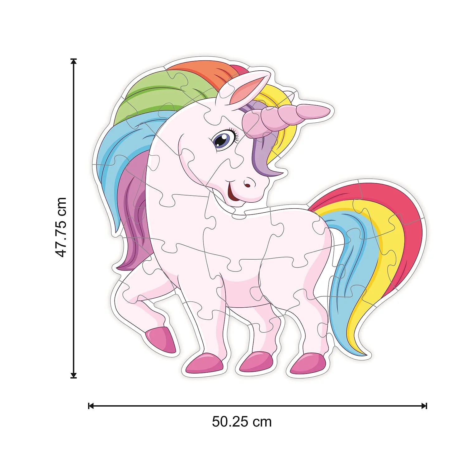 Ratna's My First Big Puzzle Unicorn 25 Pieces Jigsaw Puzzle for Kids | A Perfect Jumbo Jigsaw Floor Puzzle for Little Hands - Image 3