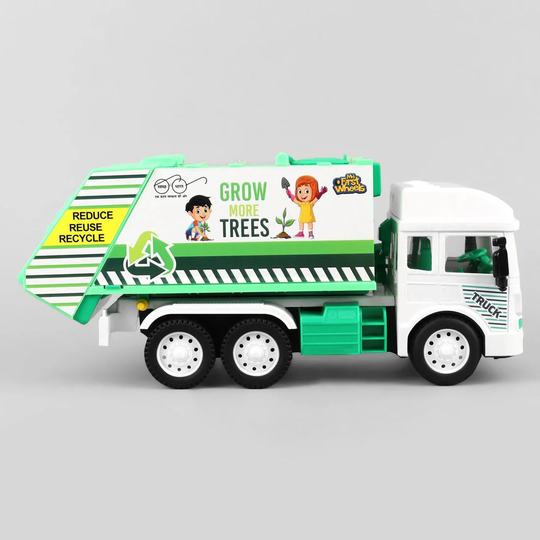 Ratna's My First Wheels Garbage Truck | Friction Powered Big Size Vehicle for Kids - Image 3