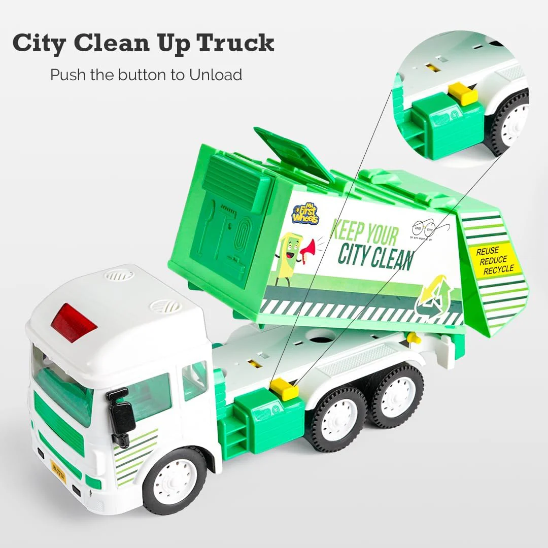 Ratna's My First Wheels Garbage Truck | Friction Powered Big Size Vehicle for Kids - Image 4