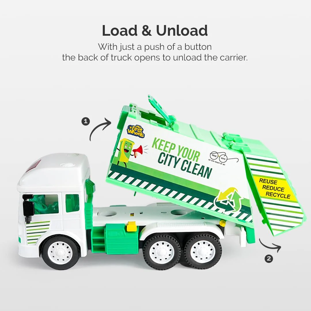 Ratna's My First Wheels Garbage Truck | Friction Powered Big Size Vehicle for Kids - Image 5