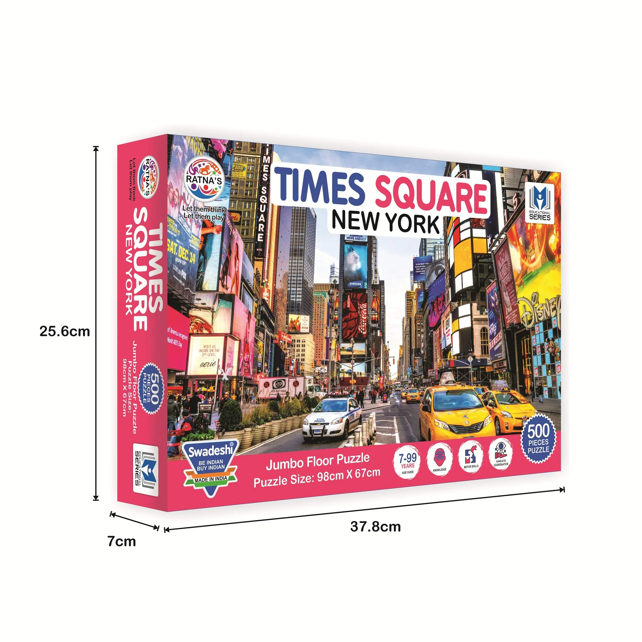 Ratna's New York Times Square 500 Pieces Jumbo Floor Jigsaw Puzzle (Size: 98 cm * 67 cm) - Image 4