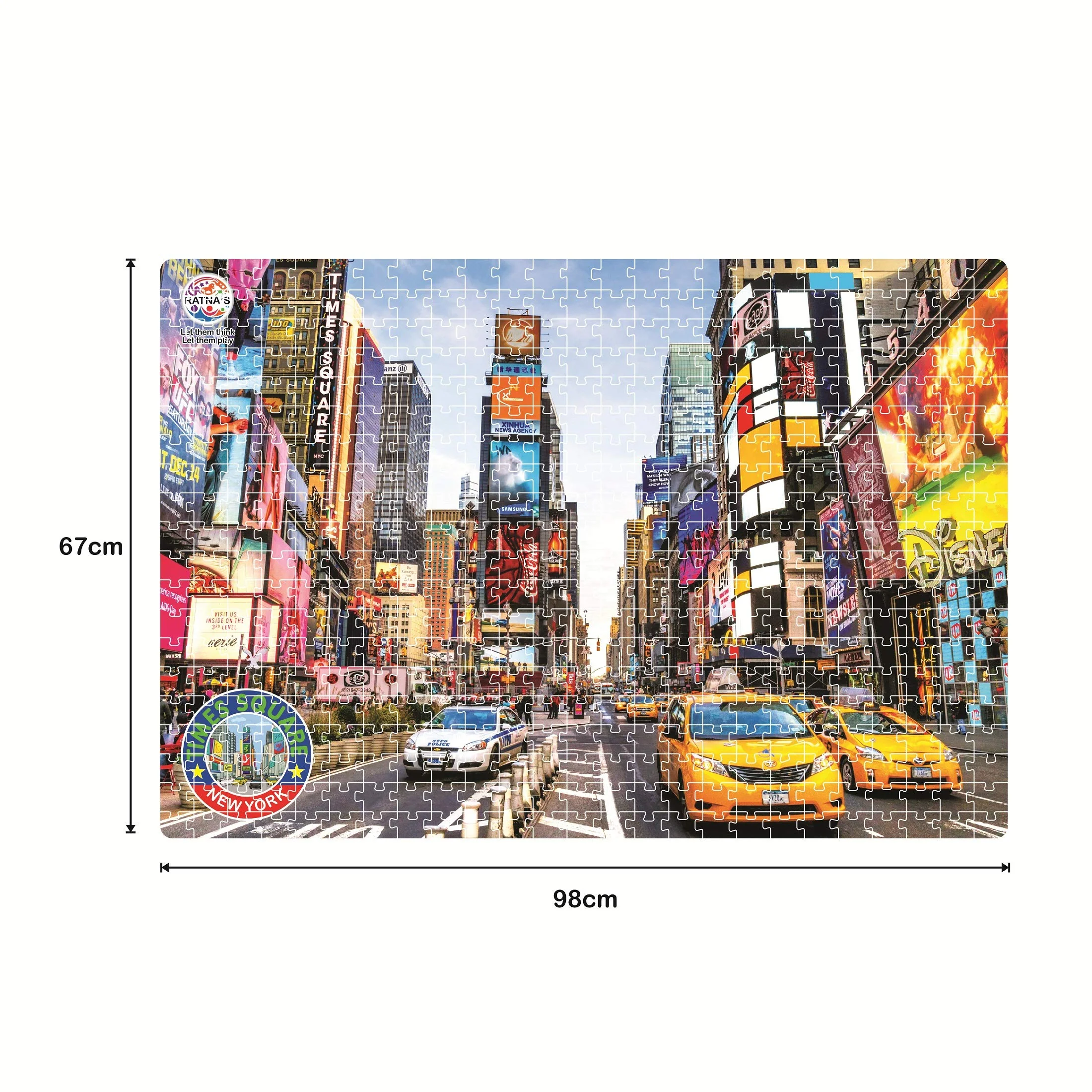 Ratna's New York Times Square 500 Pieces Jumbo Floor Jigsaw Puzzle (Size: 98 cm * 67 cm) - Image 5