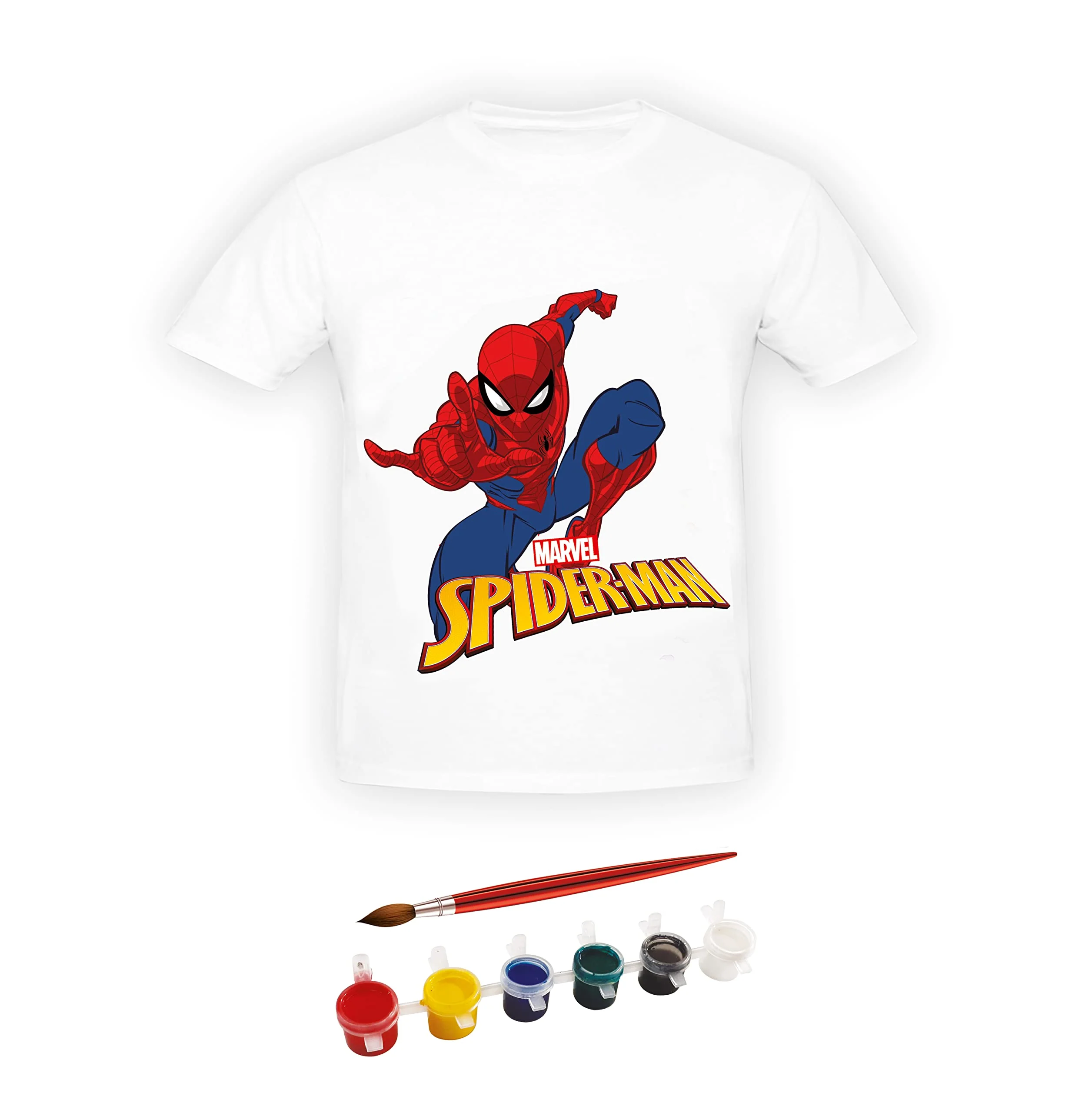 Ratna's Paint Your T-Shirt Marvel Spiderman Theme DIY Kit with Free Size T-Shirt for 5-12 Years Kids (Spiderman) - Image 3