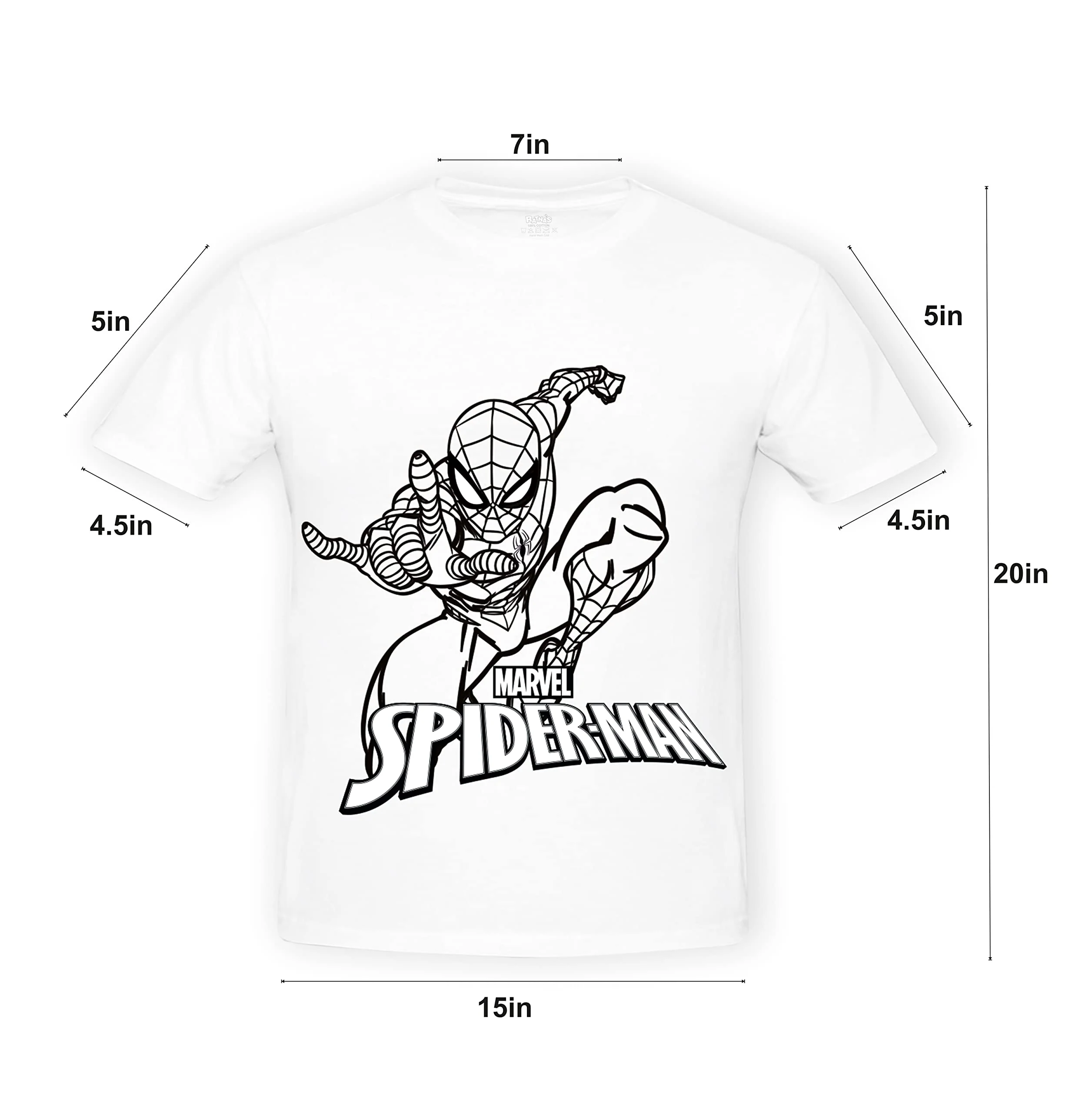 Ratna's Paint Your T-Shirt Marvel Spiderman Theme DIY Kit with Free Size T-Shirt for 5-12 Years Kids (Spiderman) - Image 4