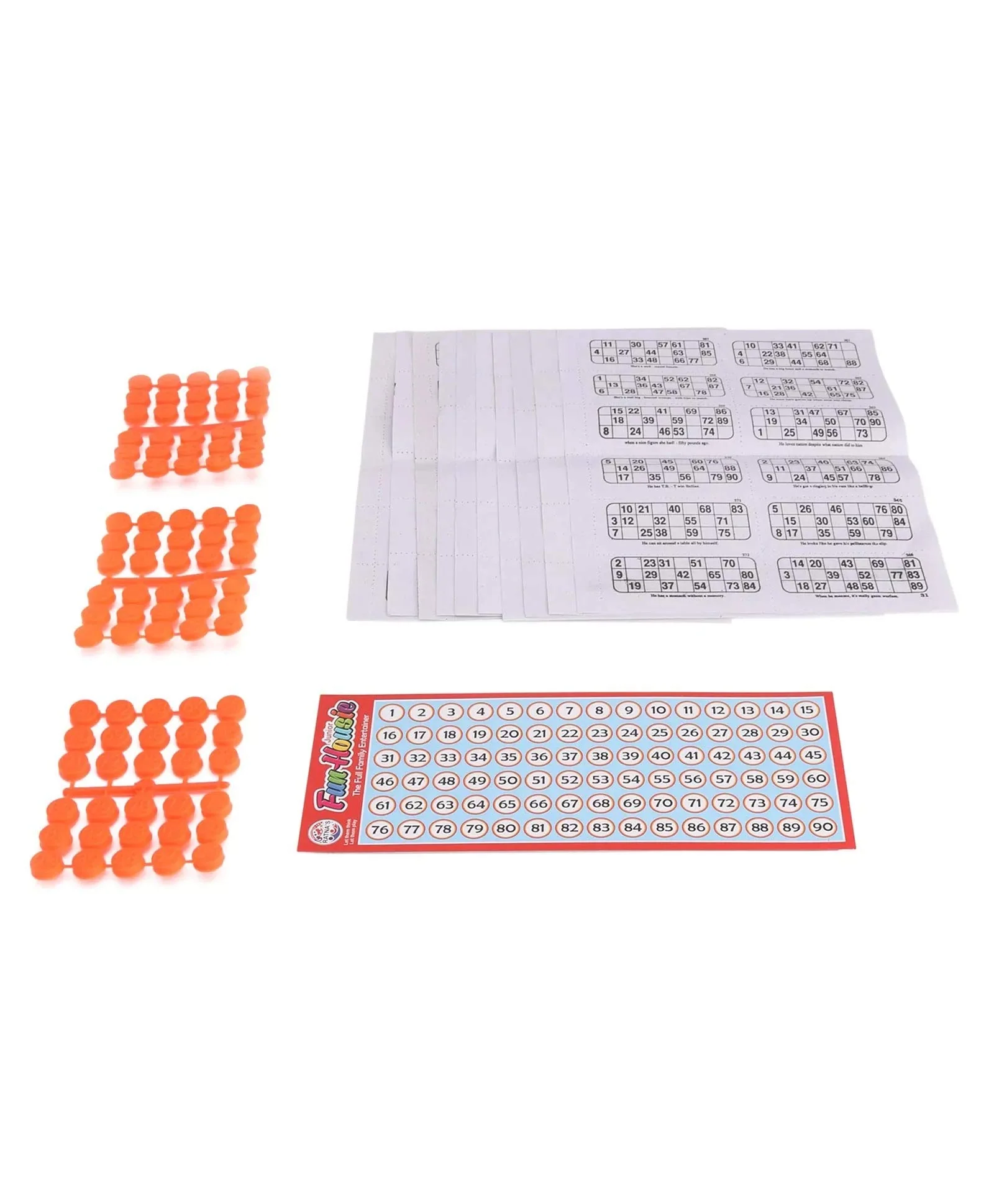 Ratna's Plastic Family Game Fun Housie Small with 120 Tickets Board Game, Multicolour, Fixing Checking Board, 90 Coins, and Tickets - Image 6