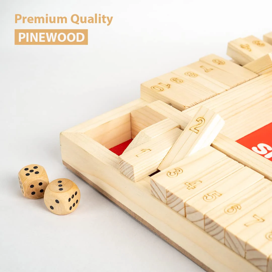 Ratna's Shut The Box Roll And Flip Party & Fun Games Board Game - Image 4