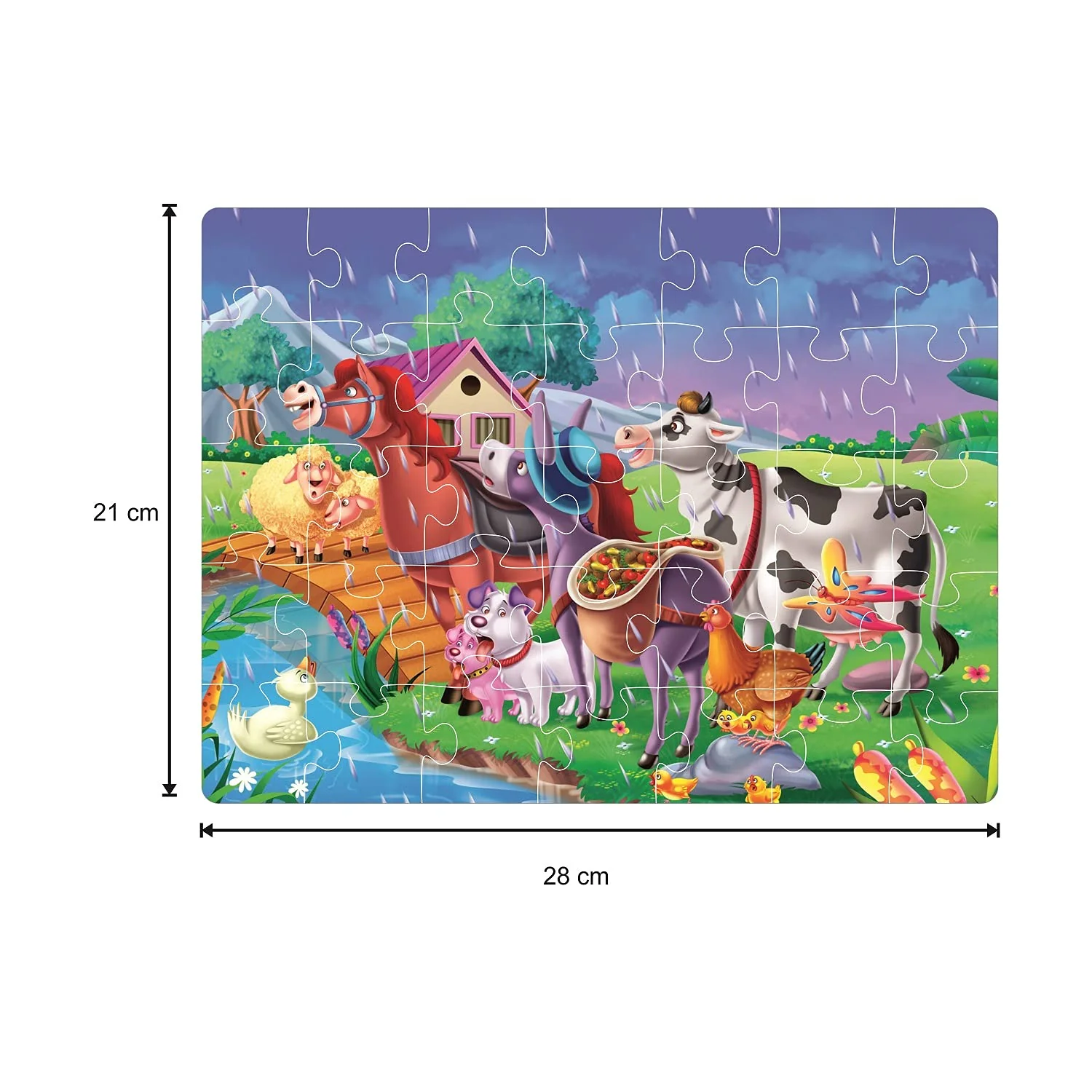 Ratna's Story Jigsaw Puzzle Rainy Picnic Day for Kids. 3 Jigsaw Puzzle Included in The Pack with A Story Book - Image 4