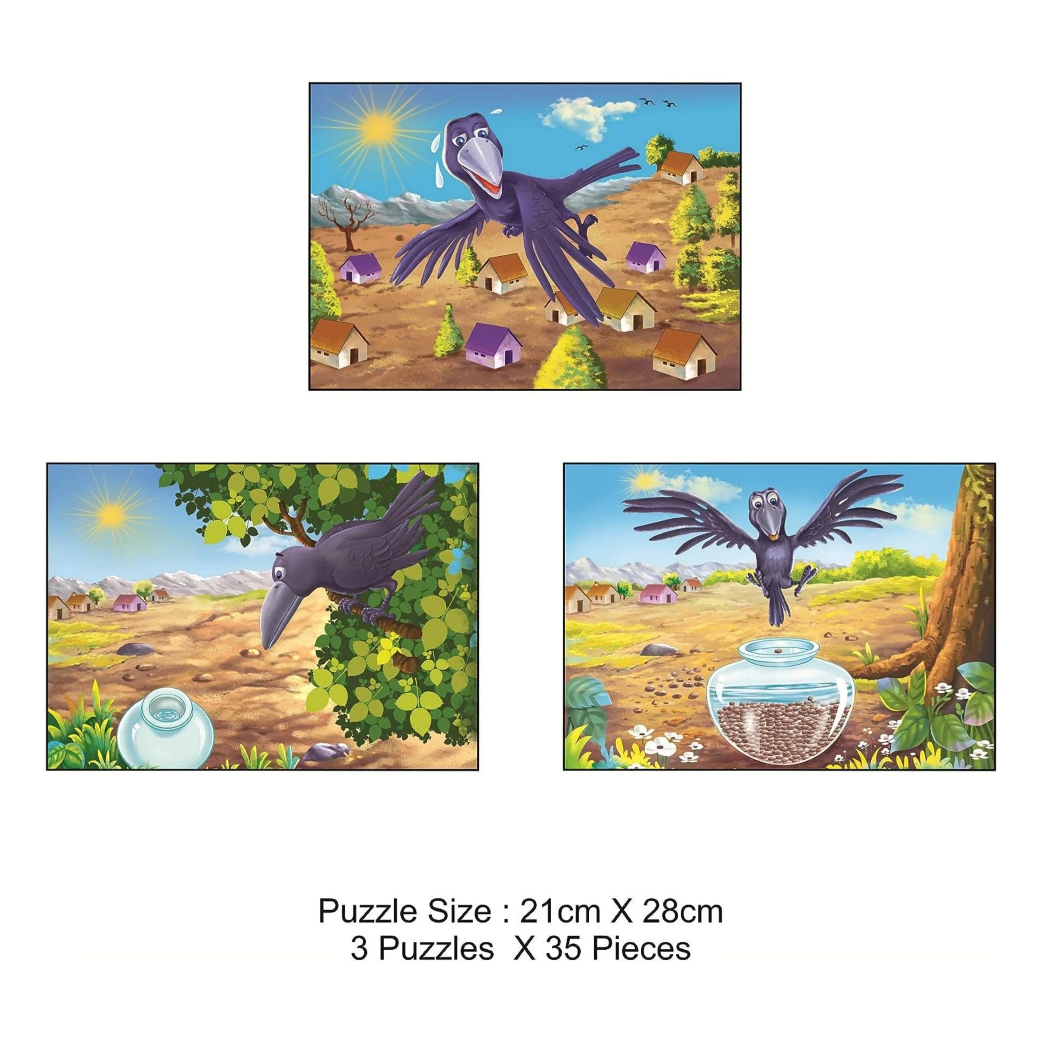 RATNA'S Story Jigsaw Puzzle The Thirsty Crow for Kids - Image 3