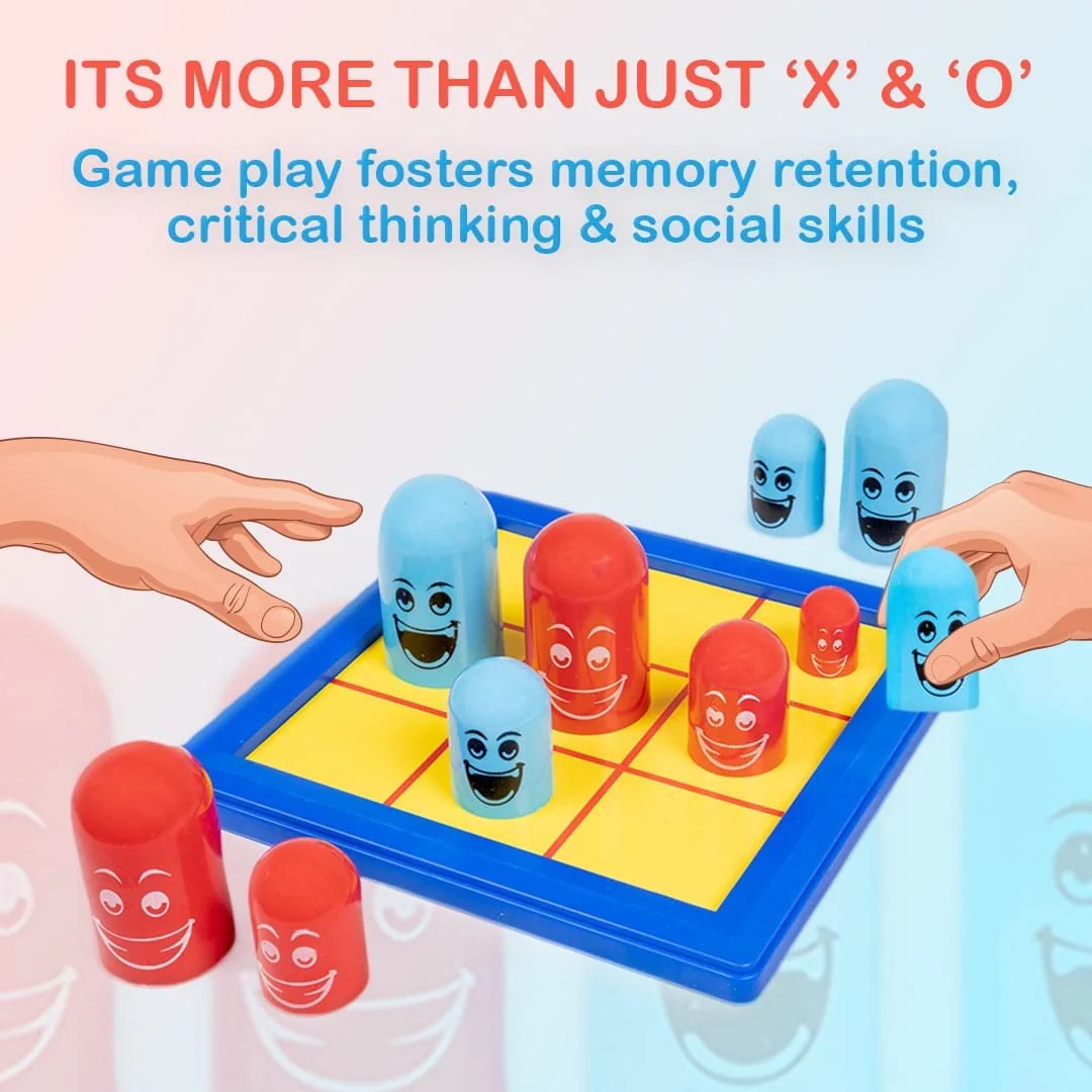 Ratna's Tic Tac Stack Mind Challenging Strategy Family Board Game for Kids & Adults - Image 2