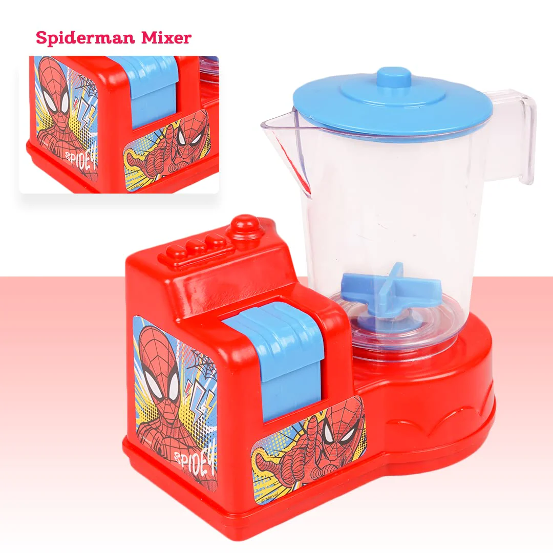 Ratna's Toy Mixer Spider Man Themed Real Operating Plastic Kitchen Toy for Kids - Image 3