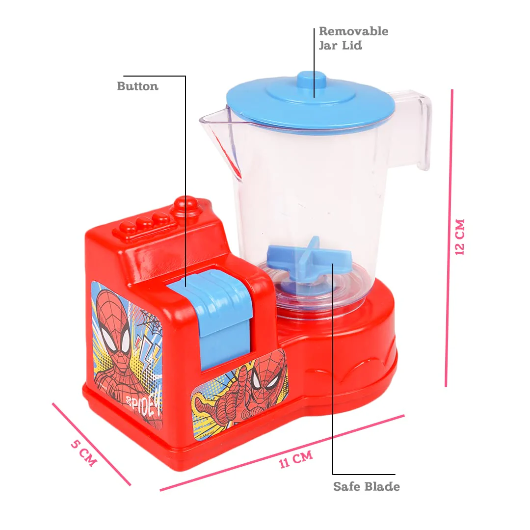 Ratna's Toy Mixer Spider Man Themed Real Operating Plastic Kitchen Toy for Kids - Image 5