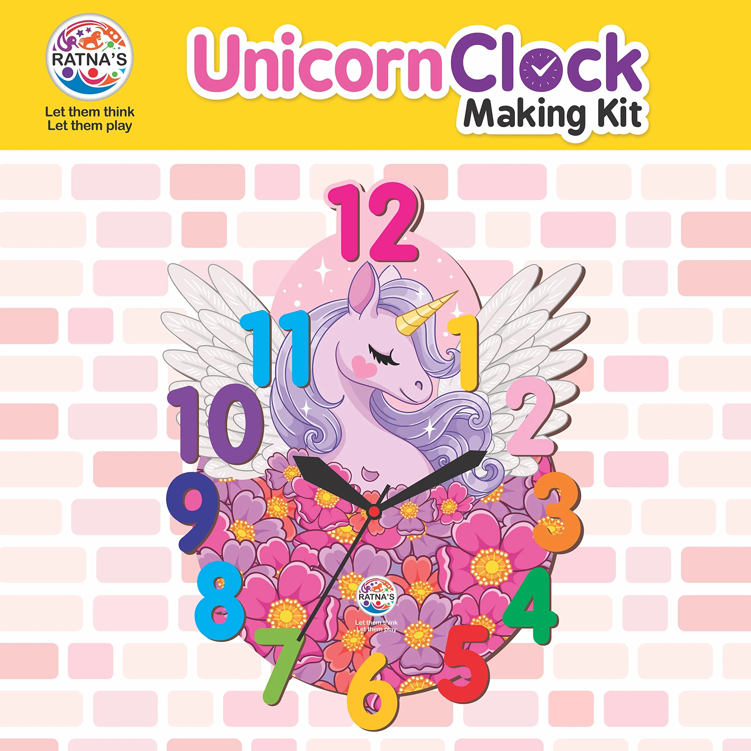 Ratna's Unicorn Clock Making Kit Wooden DIY Art & Craft Kit for Kids - Image 3