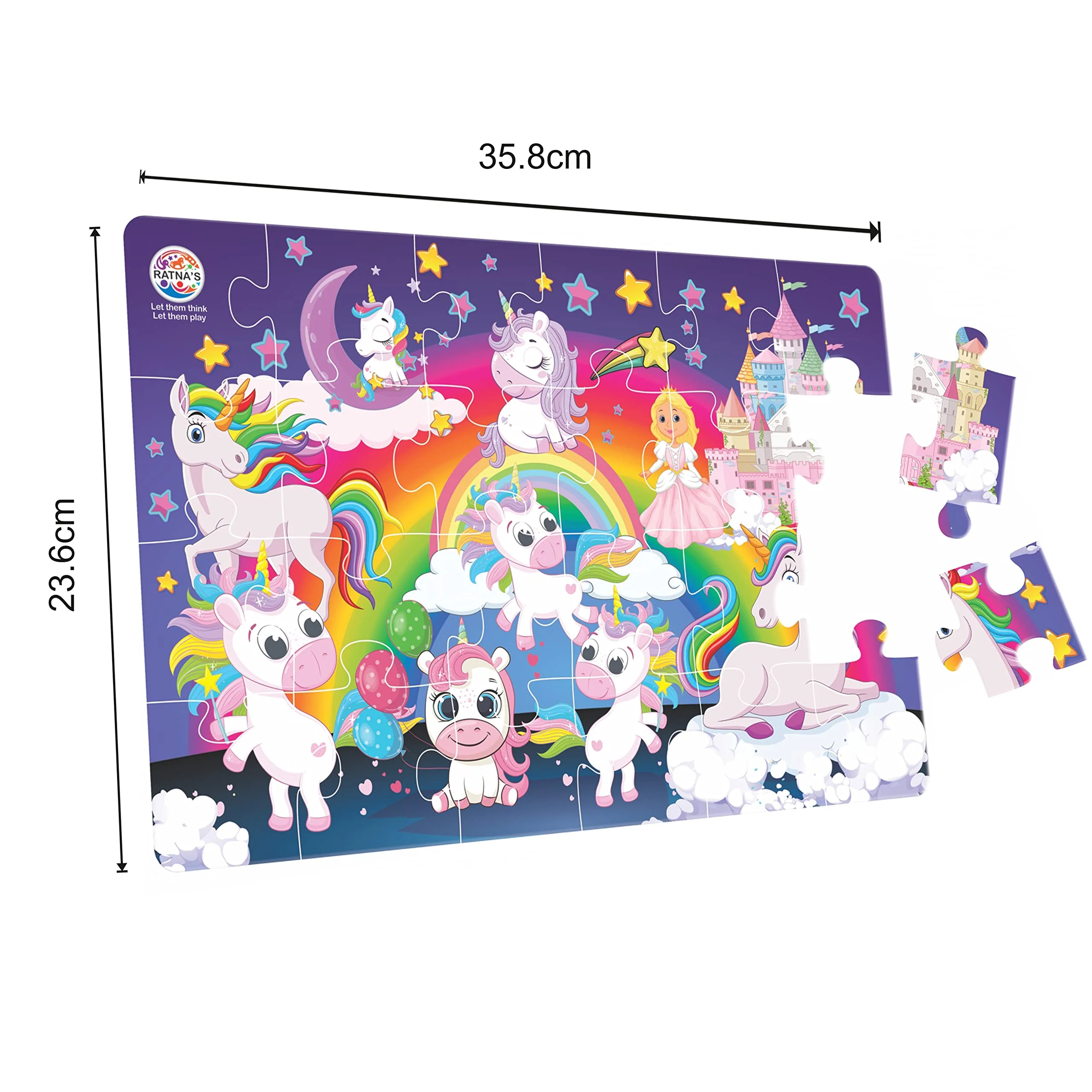 Ratna's Unicorn Little Jigsaw Puzzle 24 Pieces for Kids 3+ Years - Image 3