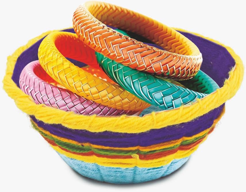 Ratna's Weaving Art DIY Kit Crafting Stylish Basket Art & Craft Learning Toys for Kids Ages 6+ - Image 4