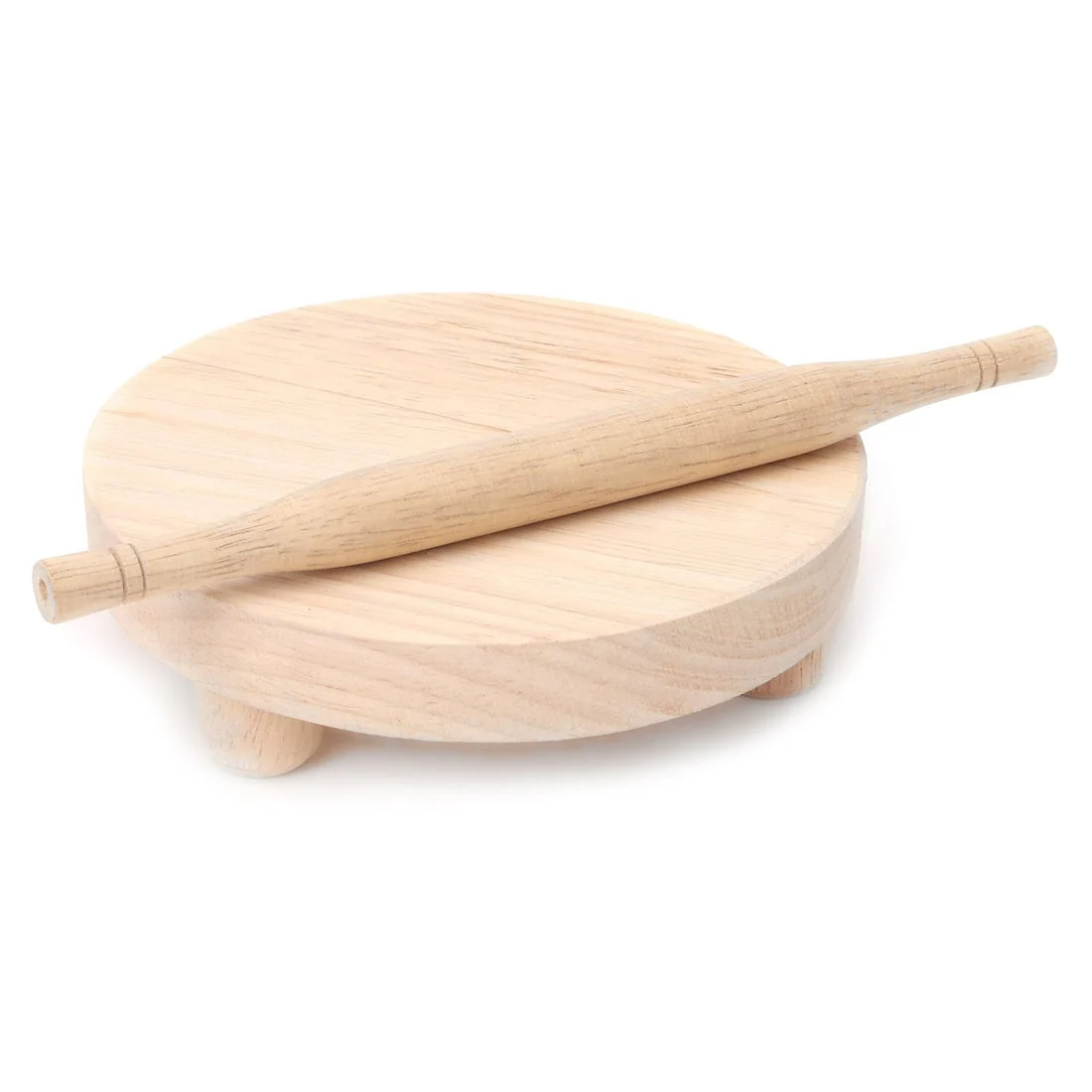 Ratna's Wooden Chakla Belan Set for Kids | Made up of Soft Wood, fine Finish and Durable| - Image 2
