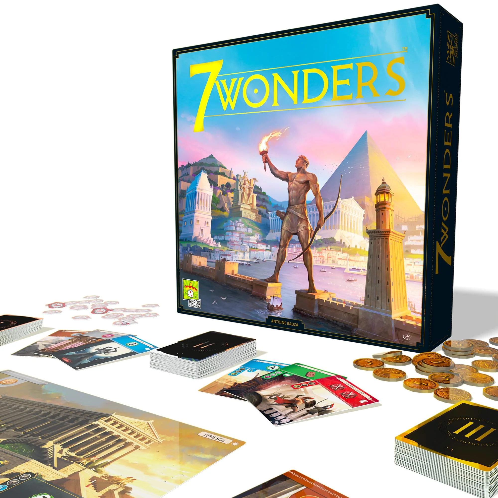Repos Production Asmodee 7 Wonders Board Game - Lead Your Civilization to Prosperity New Edition - Image 4