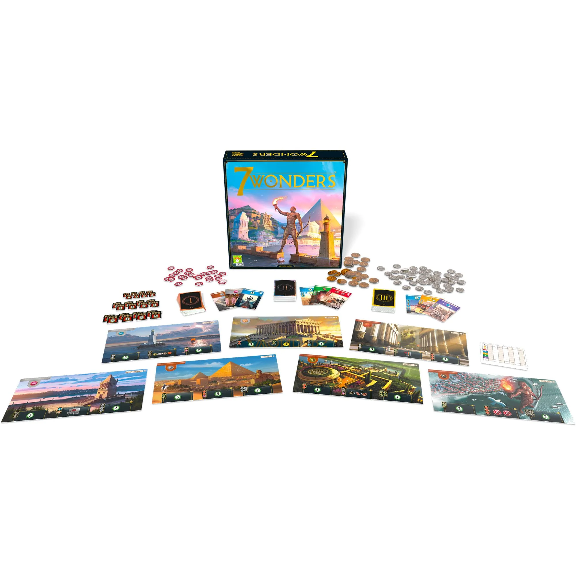 Repos Production Asmodee 7 Wonders Board Game - Lead Your Civilization to Prosperity New Edition - Image 6