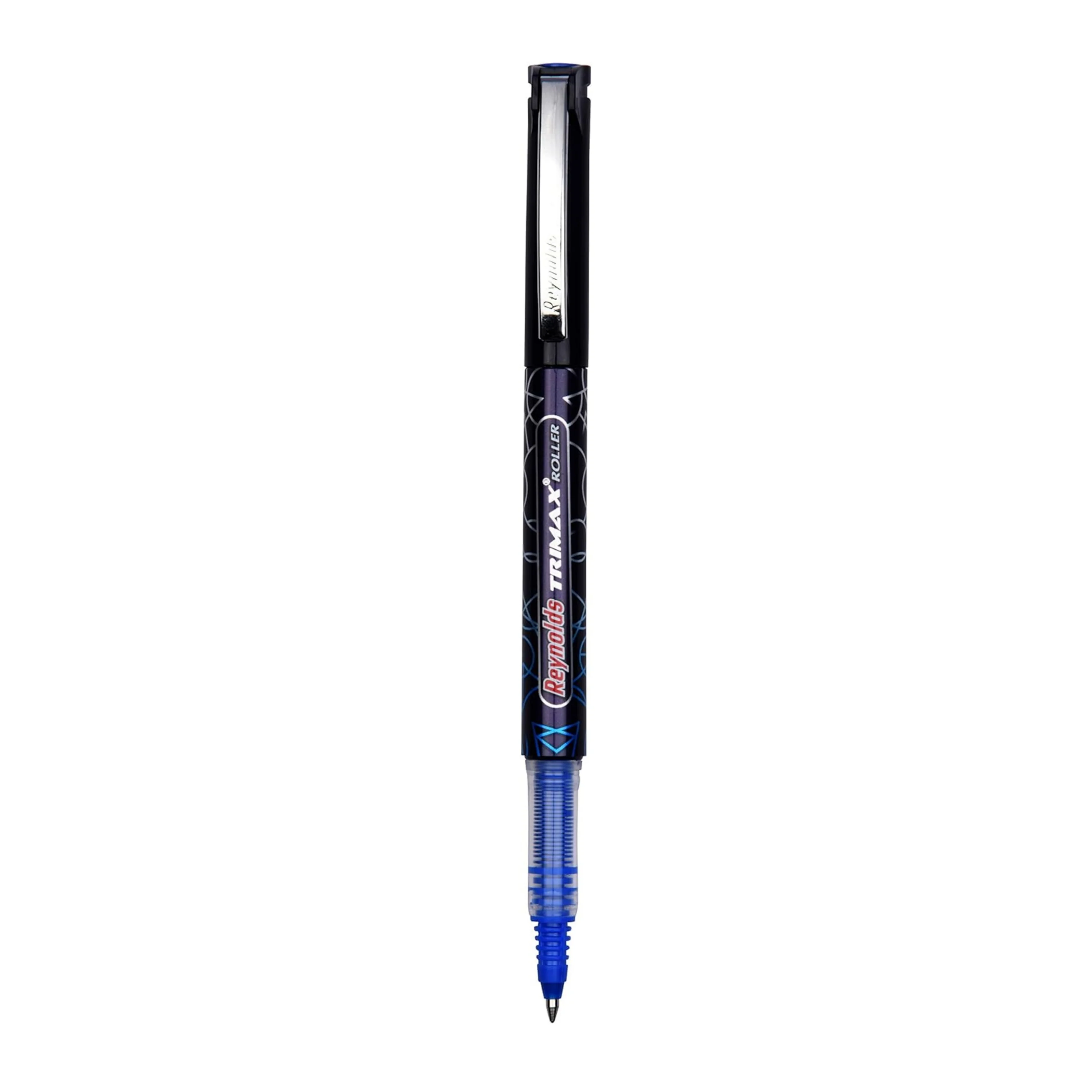 Reynolds Trimax Blue Roller Ball Point Pen set With Comfortable Grip | Pens For Writing | School and Office Stationery | 0.5mm Tip - Image 2