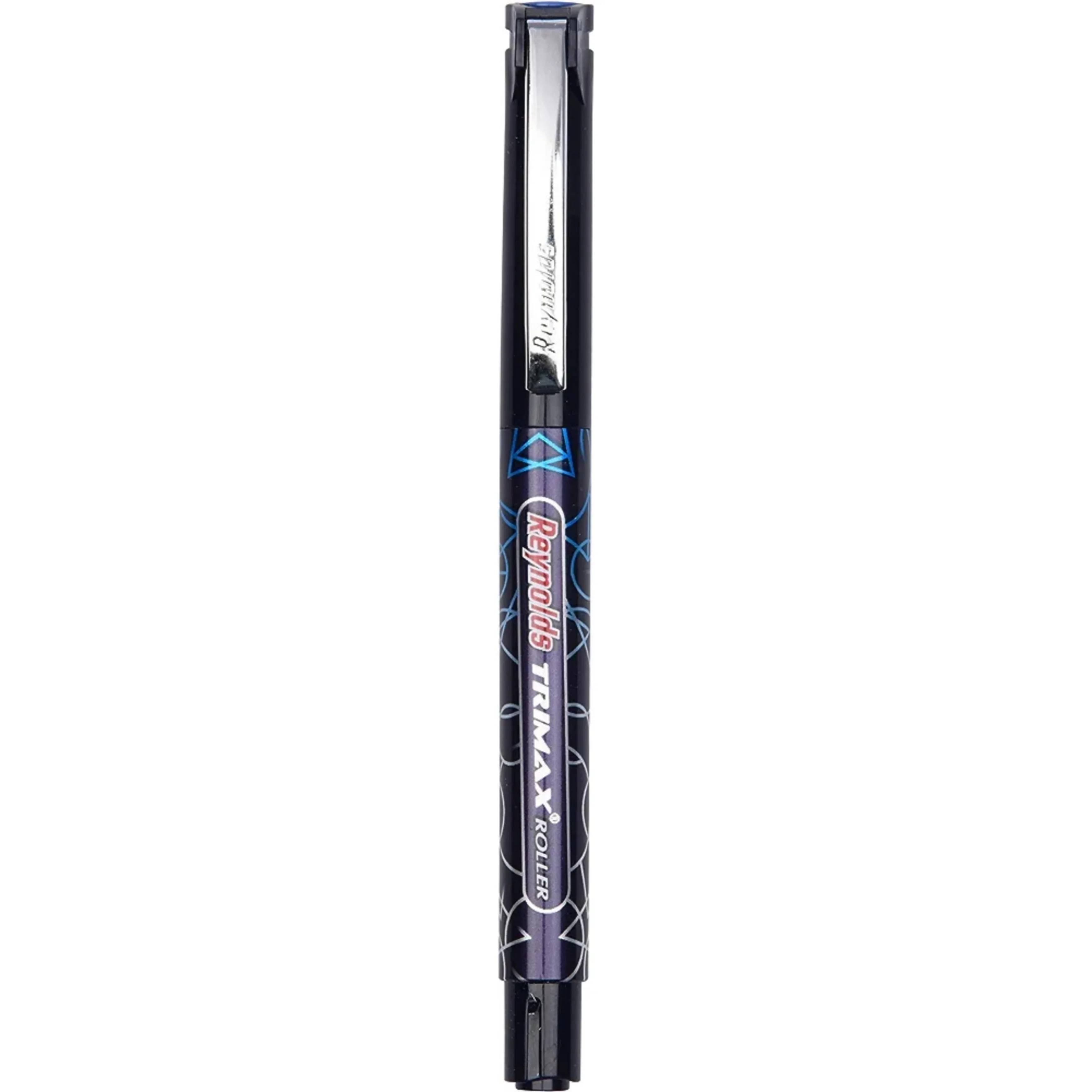 Reynolds Trimax Blue Roller Ball Point Pen set With Comfortable Grip | Pens For Writing | School and Office Stationery | 0.5mm Tip - Image 3