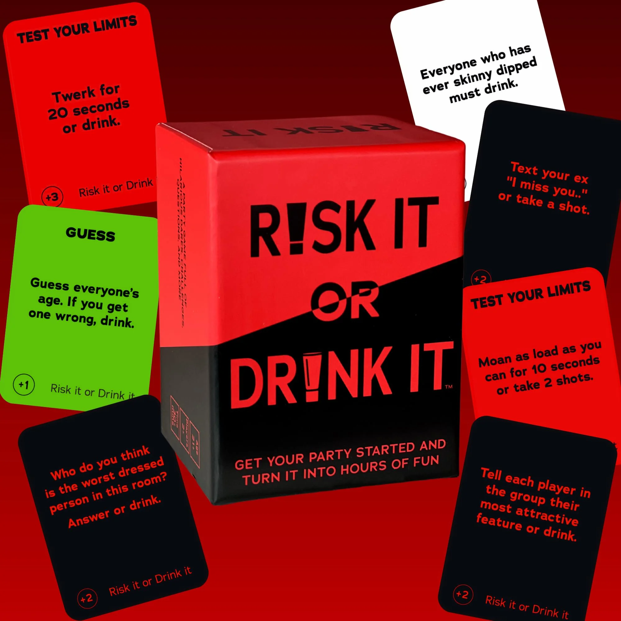RISK IT OR DRINK IT Fun Drinking Game for Parties: 150 Hilarious Dares & Risky Questions for Adults Games Nights - Image 4