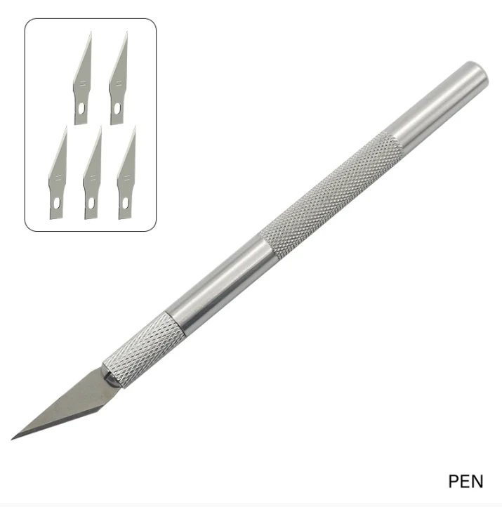 Satyam's Detail Knife- Crafts Steel Knife Cutter Tool with 5 Blades Precision Knife - Image 4