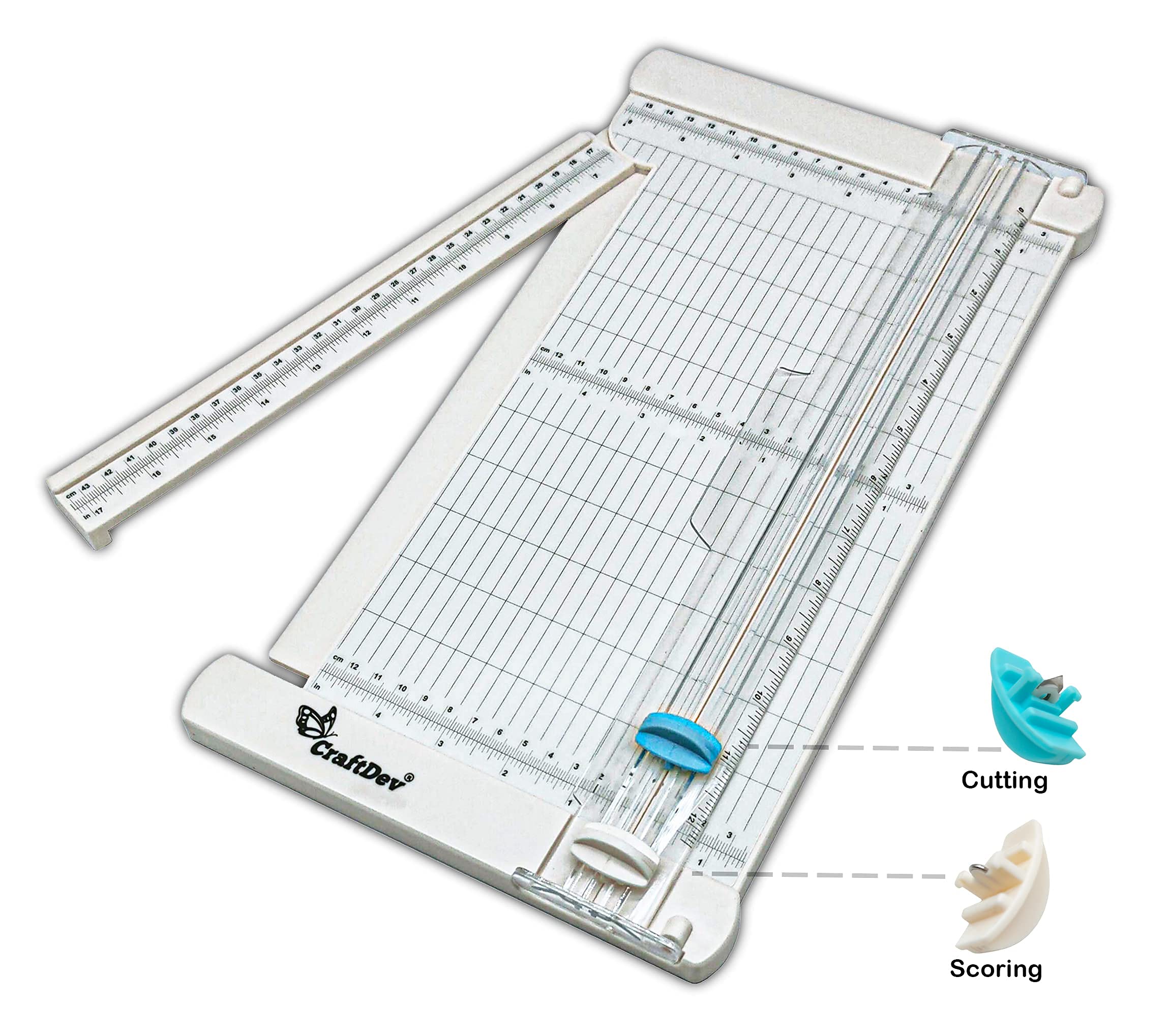 Score Board and Paper Trimmer (6" x 12") for Scrapbooking Art & Craft Card Box Making Scoring - Image 2