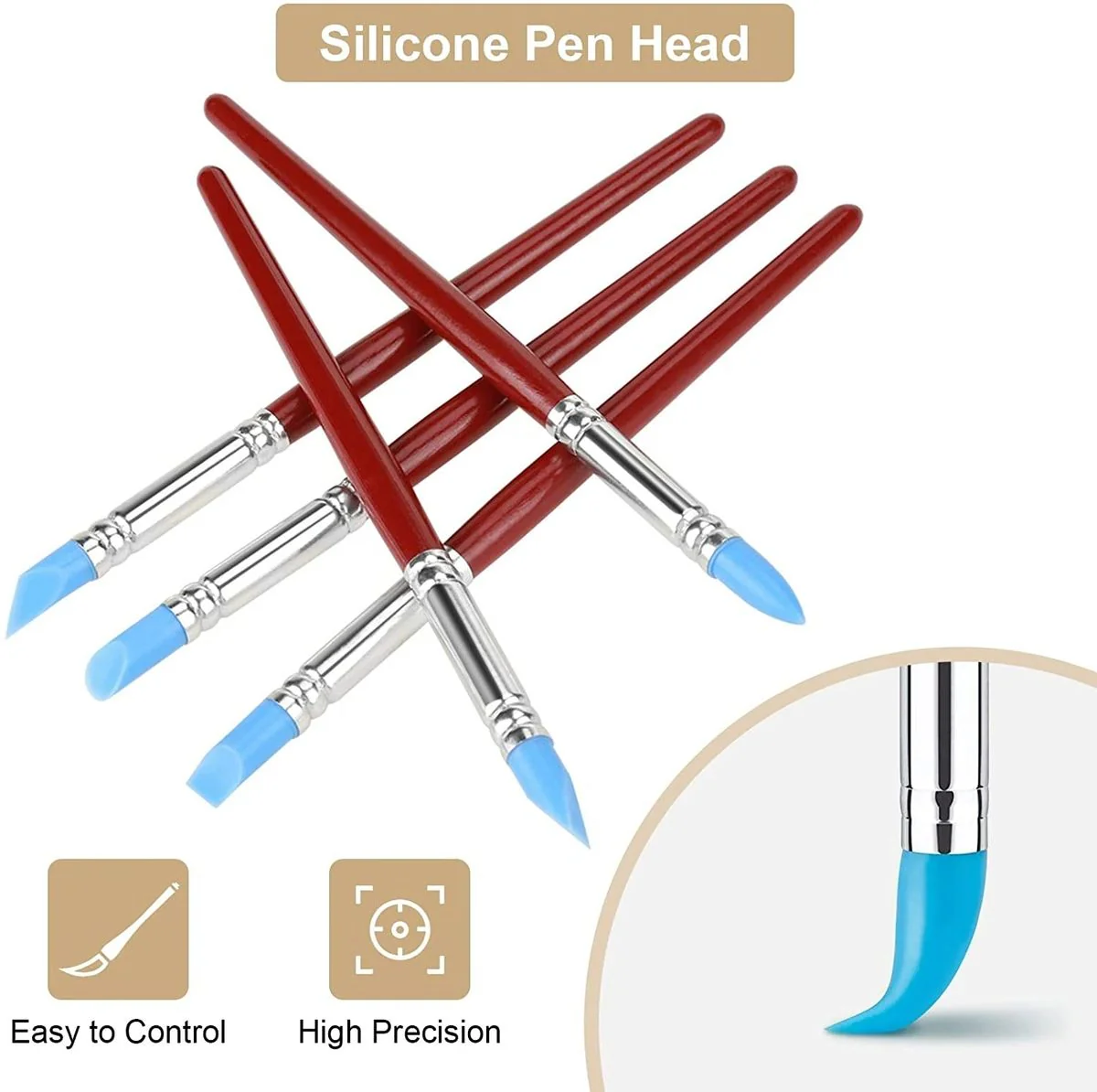 Sculpture Modeling Tools Silicone Brushes - Image 3