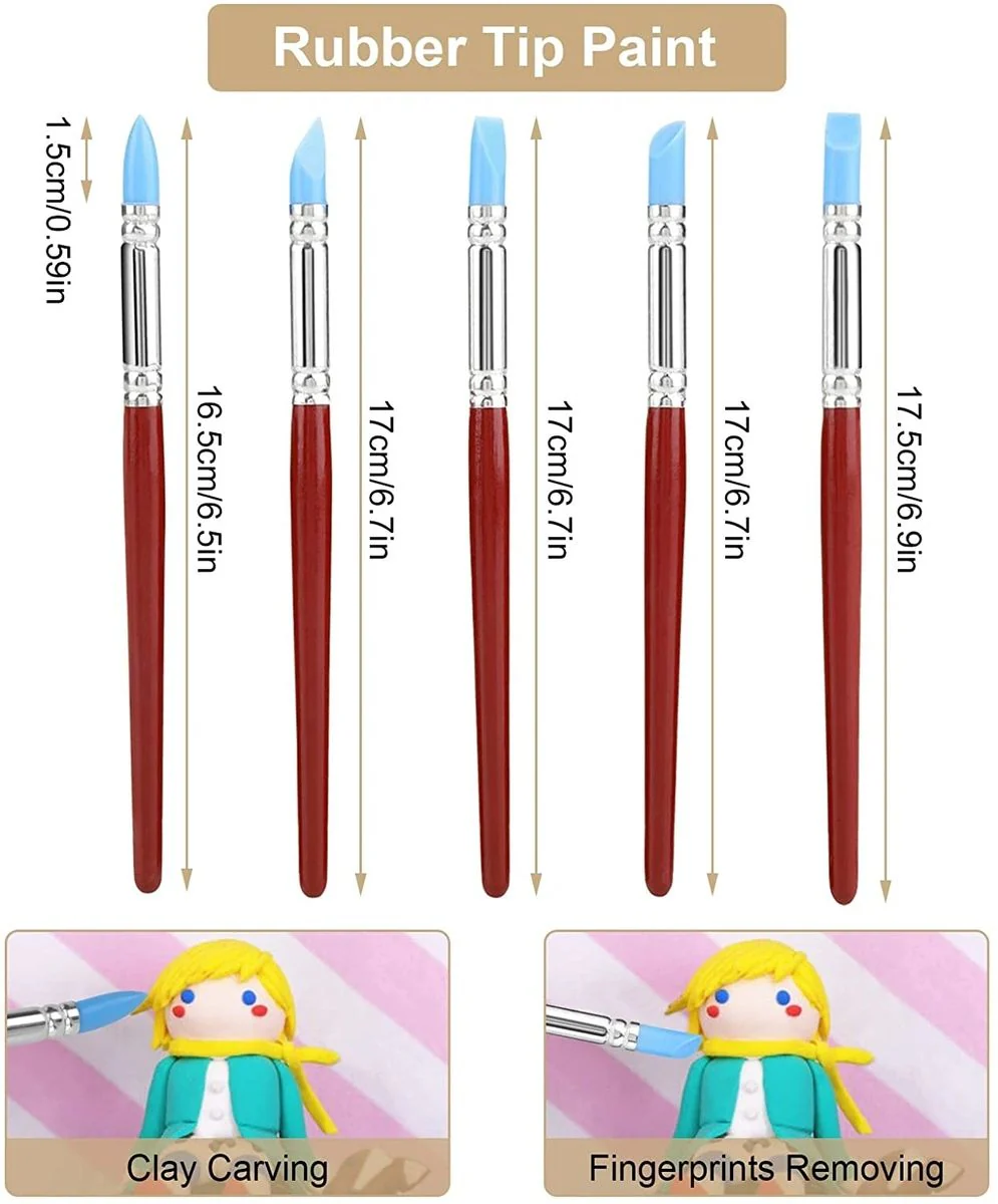 Sculpture Modeling Tools Silicone Brushes - Image 4