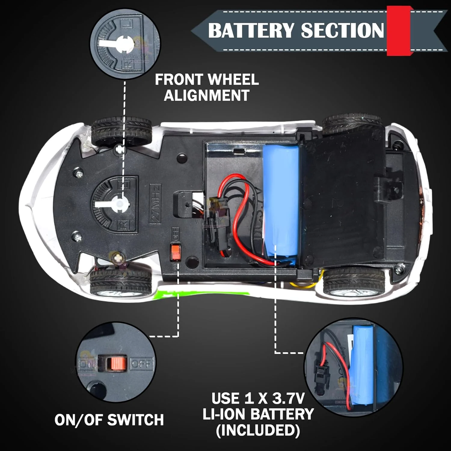 SEEDO Remote Control Police Car, 4 Wheel Drive, Strong Rubber Tyres, Classy Look, No Sharp Edges, for Kids, Featuring Anti-Skid Wheel Rubber Grip - Image 3