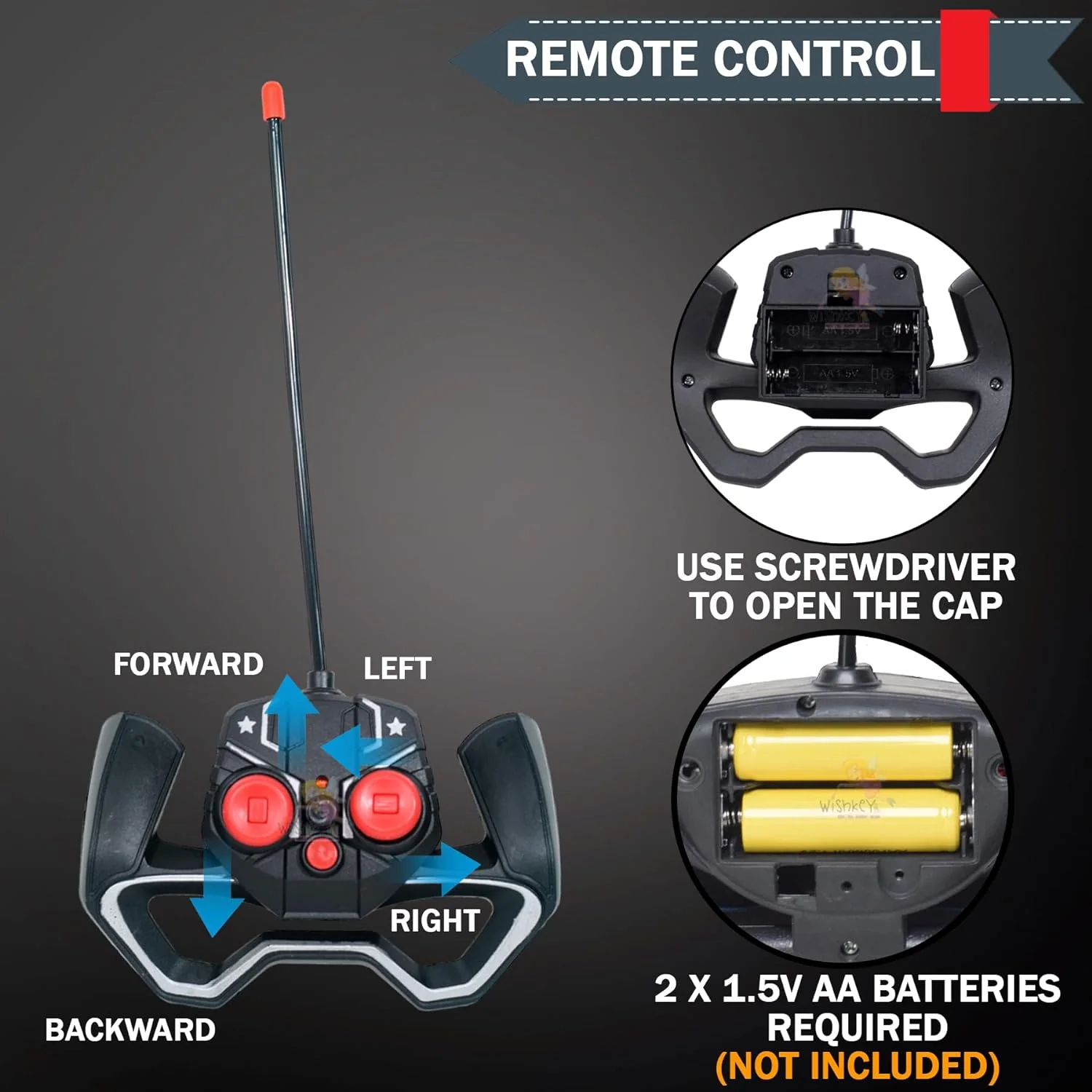 SEEDO Remote Control Police Car, 4 Wheel Drive, Strong Rubber Tyres, Classy Look, No Sharp Edges, for Kids, Featuring Anti-Skid Wheel Rubber Grip - Image 4
