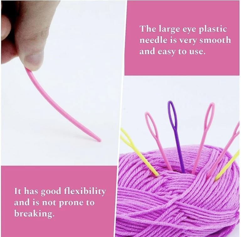 Sewing Plastic Needle 5 Pc's Hand Lacing Knitting Crocheting Weaving Embroidery - Image 4