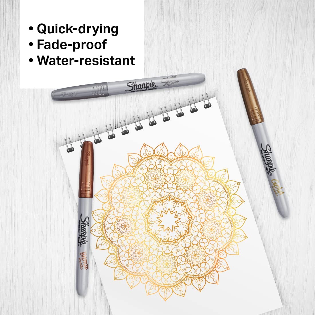 Sharpie Metallic Fine Point Permanent Marker – Set of 3 - Image 5