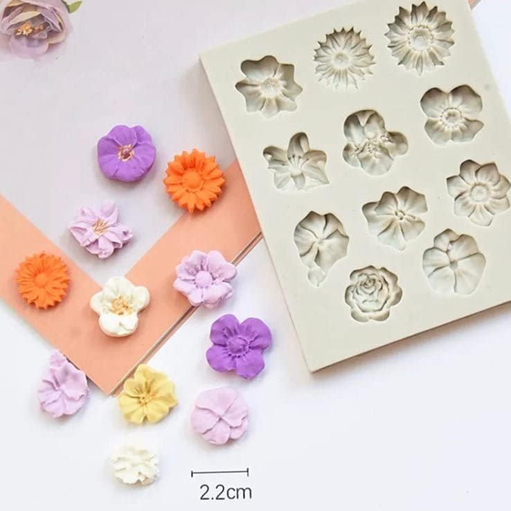 Silicone Mould 11 Cavity Flower Fondant - Image 2