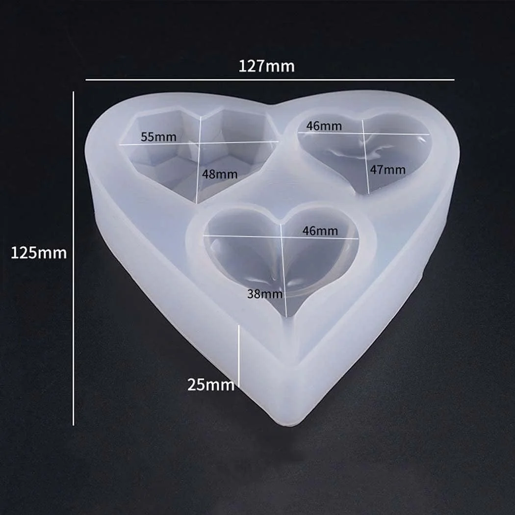 Silicone Mould 3D Heart - Image 2